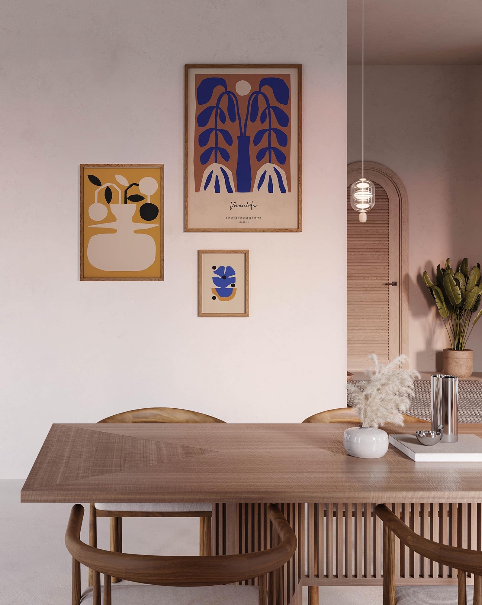Flor Azul Kunstdruck: Sanfte Blautöne auf umweltfreundlichem Papier.