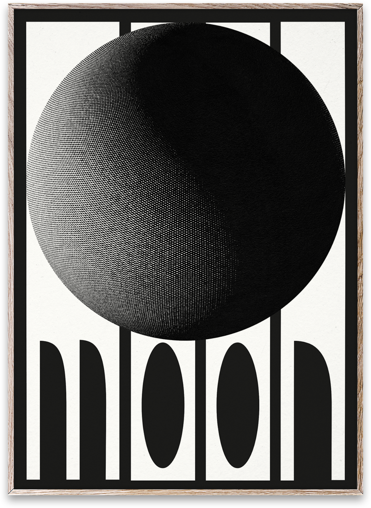 Moon  in Schwarz / Weiss präsentiert im Onlineshop von KAQTU Design AG. Bild ist von Paper Collective