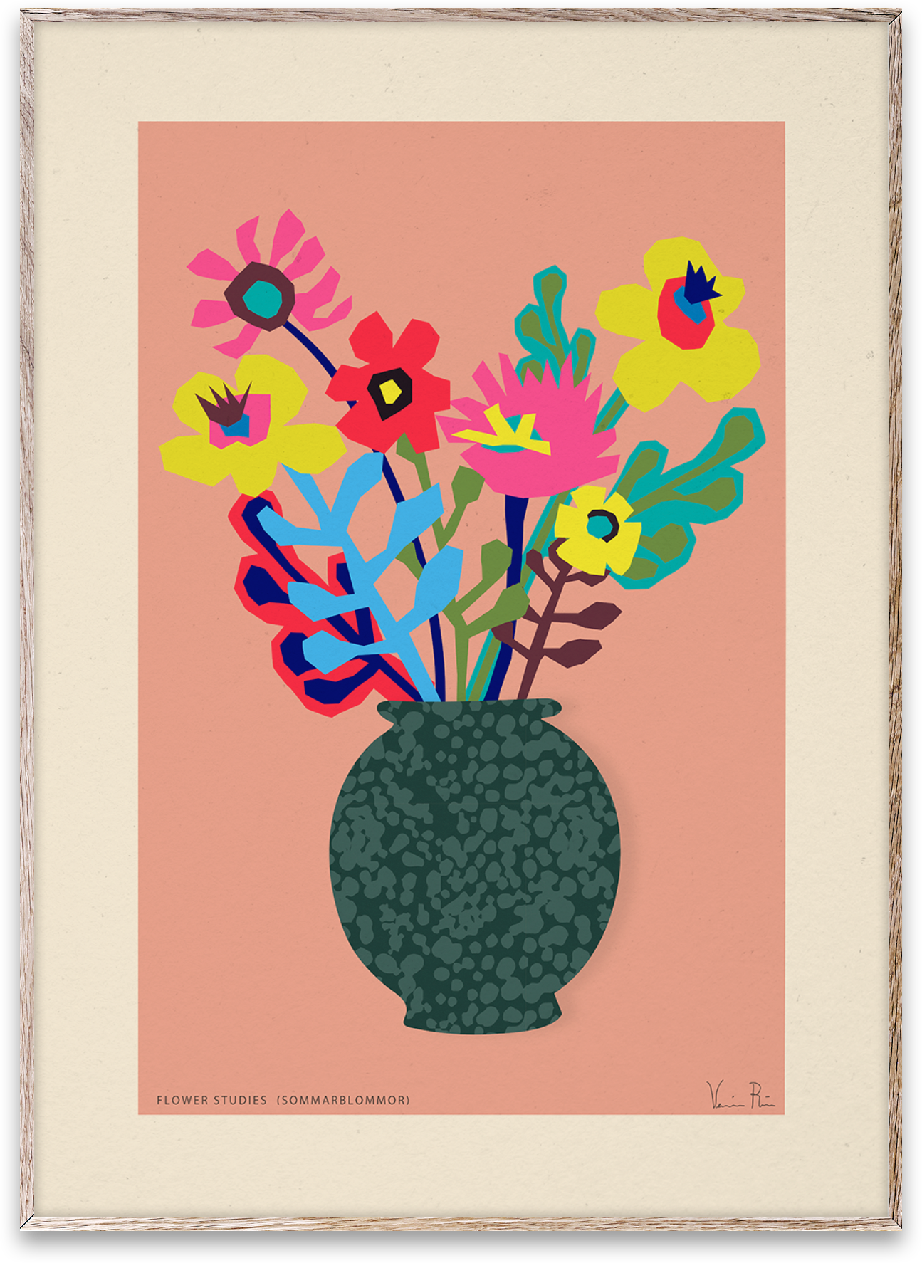 Flower Studies 02 (Sommar)  in Blau / Weiss präsentiert im Onlineshop von KAQTU Design AG. Bild ist von Paper Collective