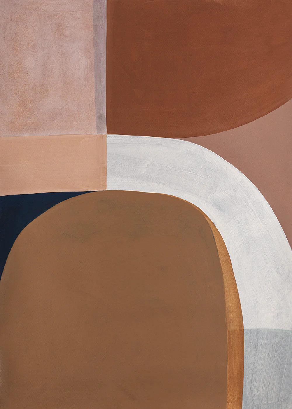 Painted Shapes 01  in Braun / Beige / Orange präsentiert im Onlineshop von KAQTU Design AG. Bild ist von Paper Collective