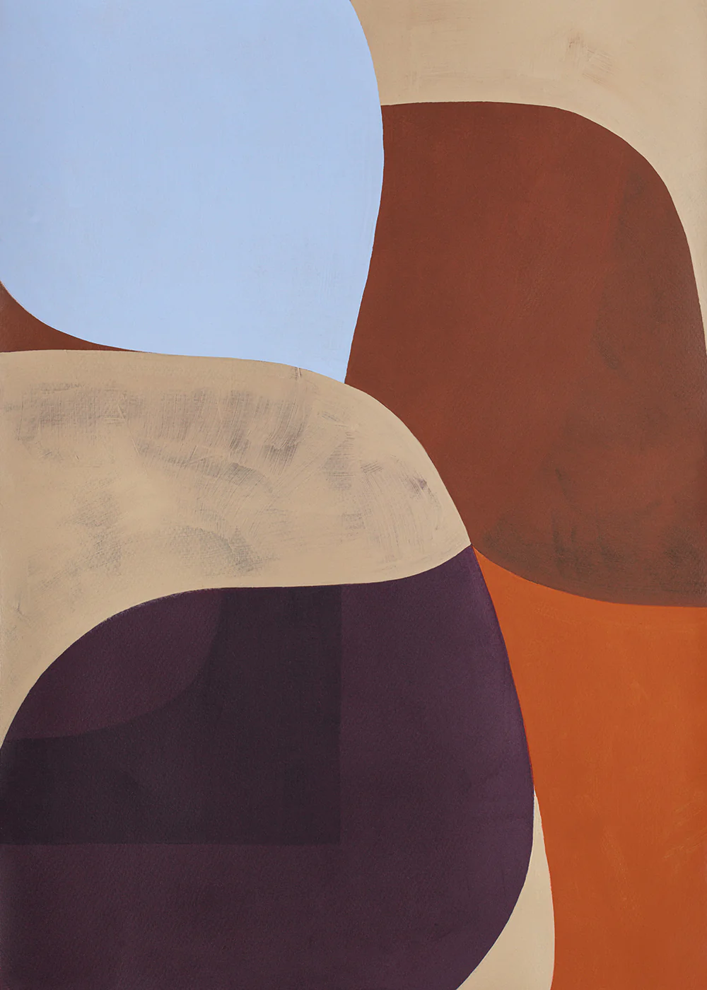 Painted Shapes 02  in Braun / Beige / Orange präsentiert im Onlineshop von KAQTU Design AG. Bild ist von Paper Collective
