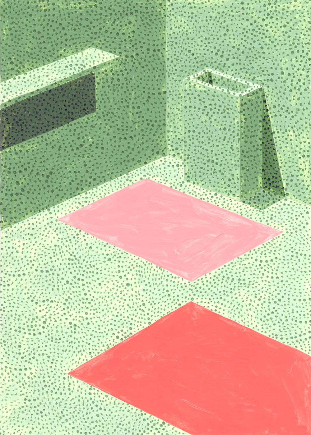 Bathroom Stories 01  in Grün / Pink präsentiert im Onlineshop von KAQTU Design AG. Bild ist von Paper Collective