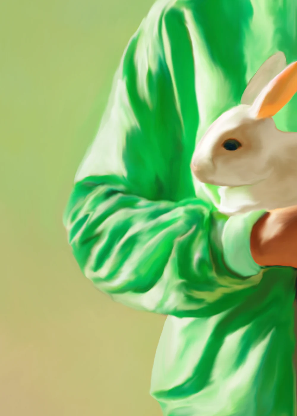 White Rabbit  in Grün / Weiss präsentiert im Onlineshop von KAQTU Design AG. Bild ist von Paper Collective