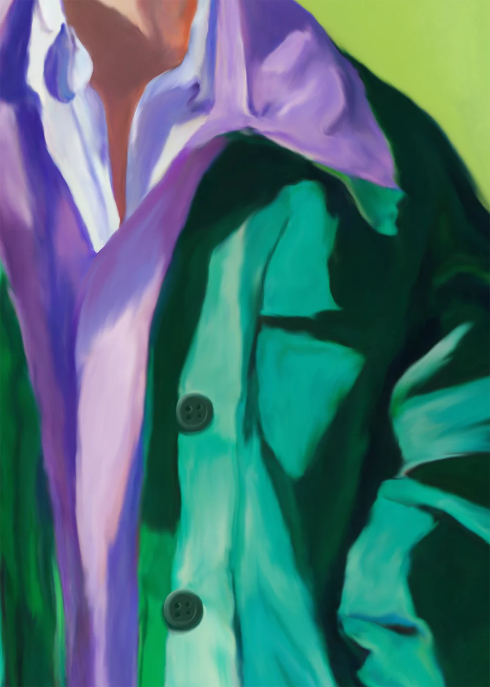 Spring Jacket  in Grün / Violett präsentiert im Onlineshop von KAQTU Design AG. Bild ist von Paper Collective