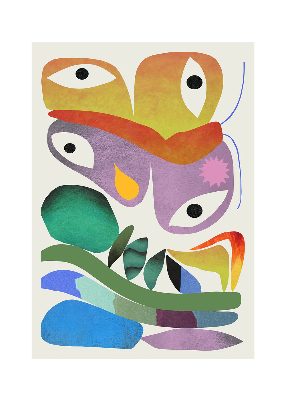 Butterfly Eyes  in Multicolor präsentiert im Onlineshop von KAQTU Design AG. Bild ist von Paper Collective