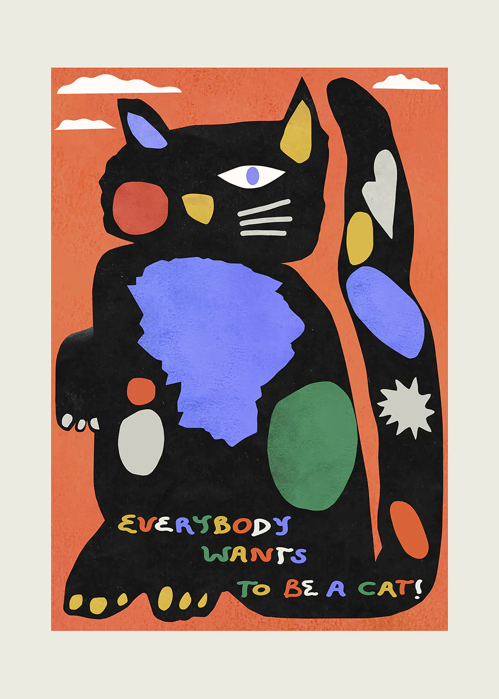 Be a Cat  in Multicolor präsentiert im Onlineshop von KAQTU Design AG. Bild ist von Paper Collective