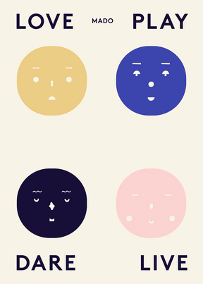 Four Feelings  in Multicolor präsentiert im Onlineshop von KAQTU Design AG. Bild ist von Paper Collective