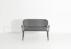 Week-end garden bench with armrest