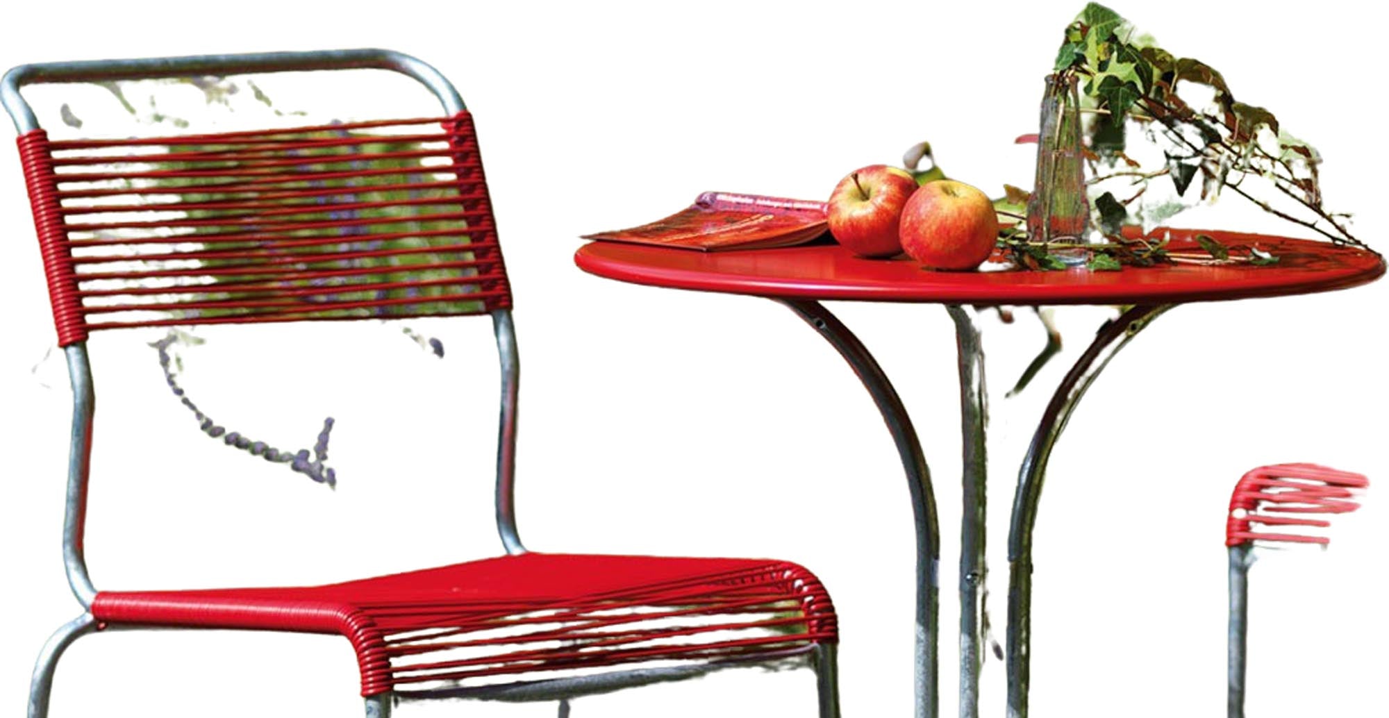 Stilvoller Metalltisch St. Moritz ø 60 von Schaffner: Alpenromantik, robust, pflegeleicht, korrosionsbeständig, individuell anpassbar.