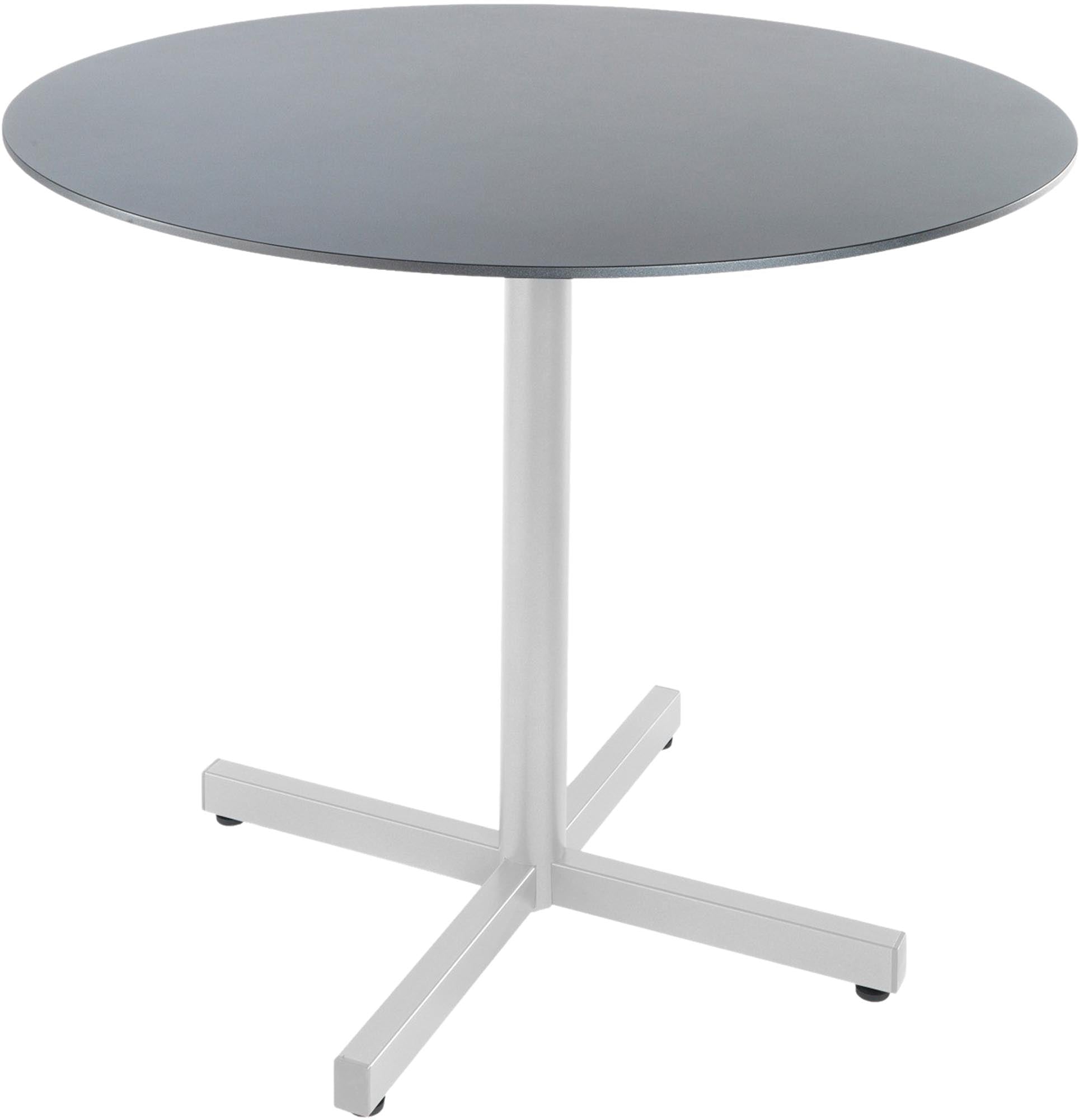 Luzern Glasfaser-Gartentisch Decor ø80 klappbar in Alusilber / Weiss präsentiert im Onlineshop von KAQTU Design AG. Gartentisch ist von Schaffner