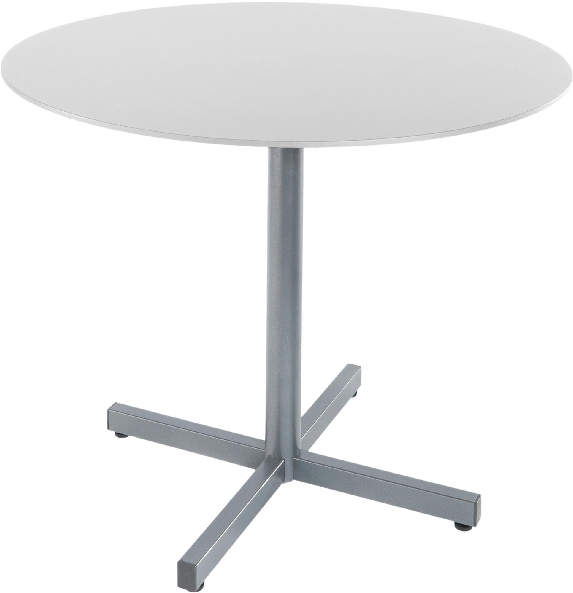 Luzern Glasfaser-Gartentisch Decor ø80 klappbar in Weiss / Alusilber präsentiert im Onlineshop von KAQTU Design AG. Gartentisch ist von Schaffner