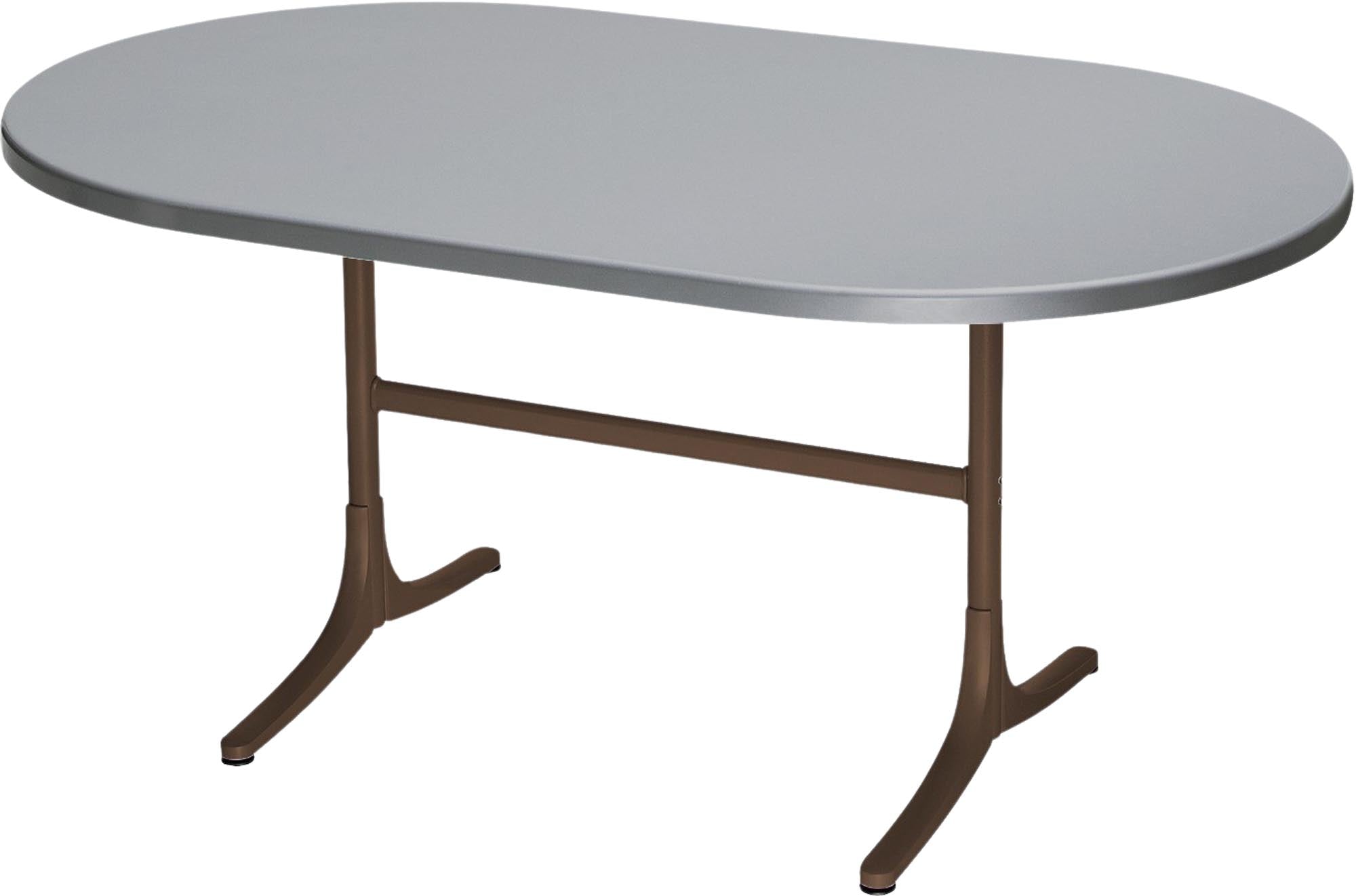 Fiberglastisch Schaffhausen oval: Robust, modern, ideal für draußen.