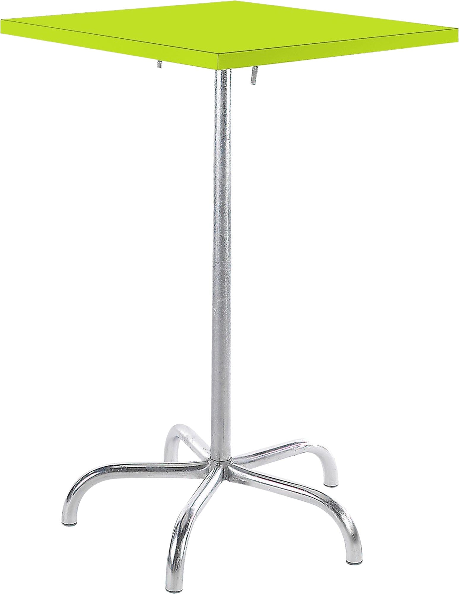 Säntis Metall-Stehtisch Outdoor 70x70 / 110 klappbar in Hellgrün / Feuerverzinkt präsentiert im Onlineshop von KAQTU Design AG. Hochtisch Outdoor ist von Schaffner