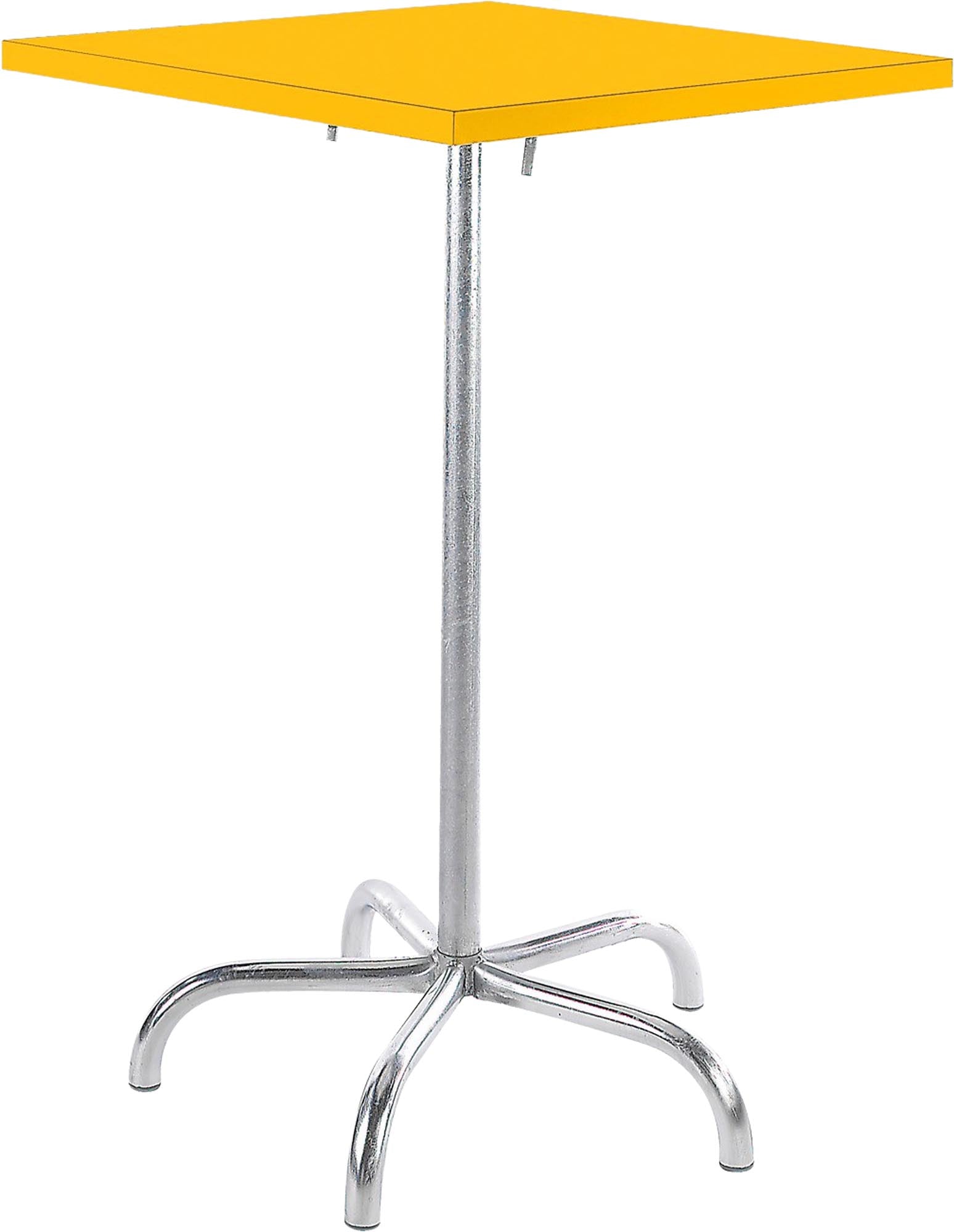 Säntis Metall-Stehtisch Outdoor 80x80 /110 klappbar in Gelb / Feuerverzinkt präsentiert im Onlineshop von KAQTU Design AG. Hochtisch Outdoor ist von Schaffner