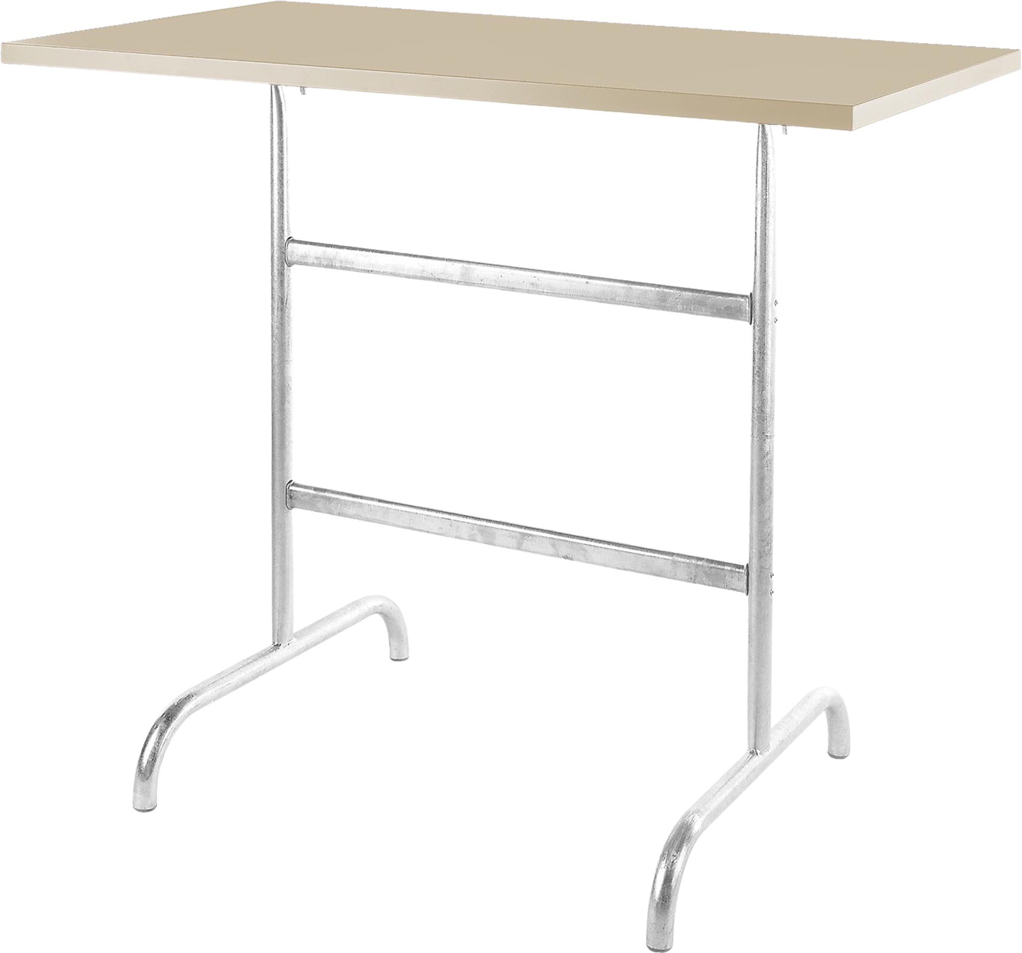 Säntis Metall-Stehtisch Outdoor 130x70 /110 klappbar in Pastellsand präsentiert im Onlineshop von KAQTU Design AG. Hochtisch Outdoor ist von Schaffner