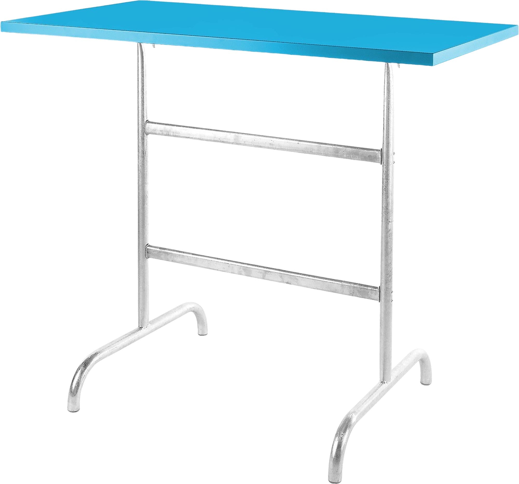 Säntis Metall-Stehtisch Outdoor 130x70 /110 klappbar in Türkis / Feuerverzinkt präsentiert im Onlineshop von KAQTU Design AG. Hochtisch Outdoor ist von Schaffner