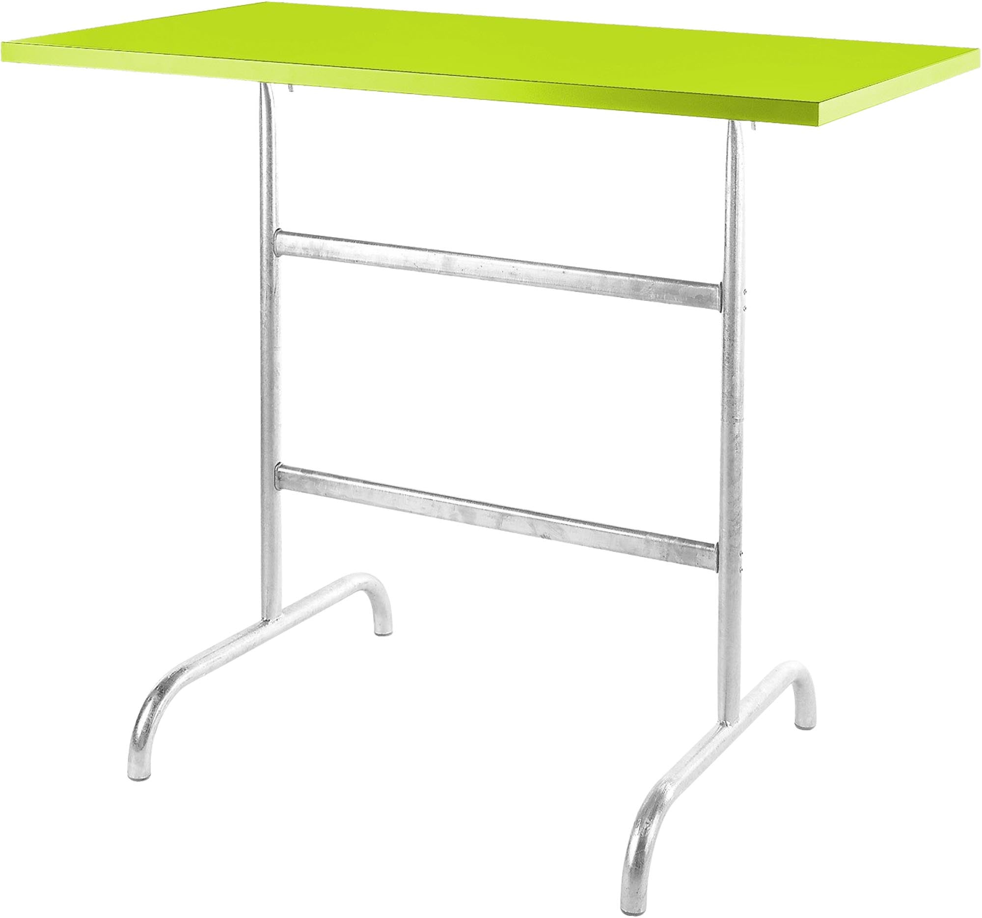 Säntis Metall-Stehtisch Outdoor 130x70 /110 klappbar in Hellgrün / Feuerverzinkt präsentiert im Onlineshop von KAQTU Design AG. Hochtisch Outdoor ist von Schaffner