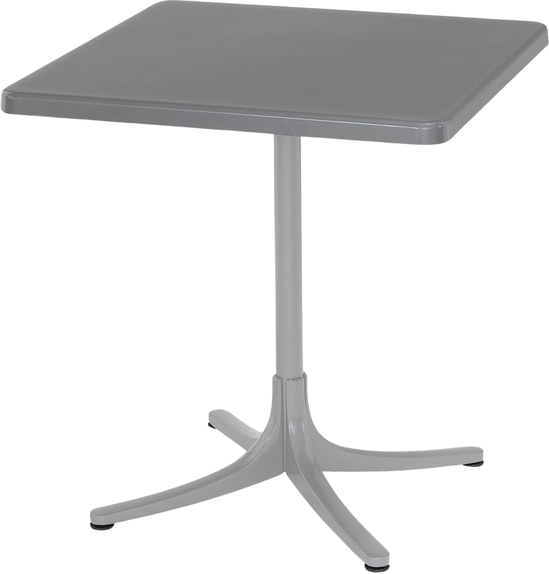 Schaffhausen Glasfaser-Gartentisch 70x70 klappbar in Alusilber präsentiert im Onlineshop von KAQTU Design AG. Gartentisch ist von Schaffner
