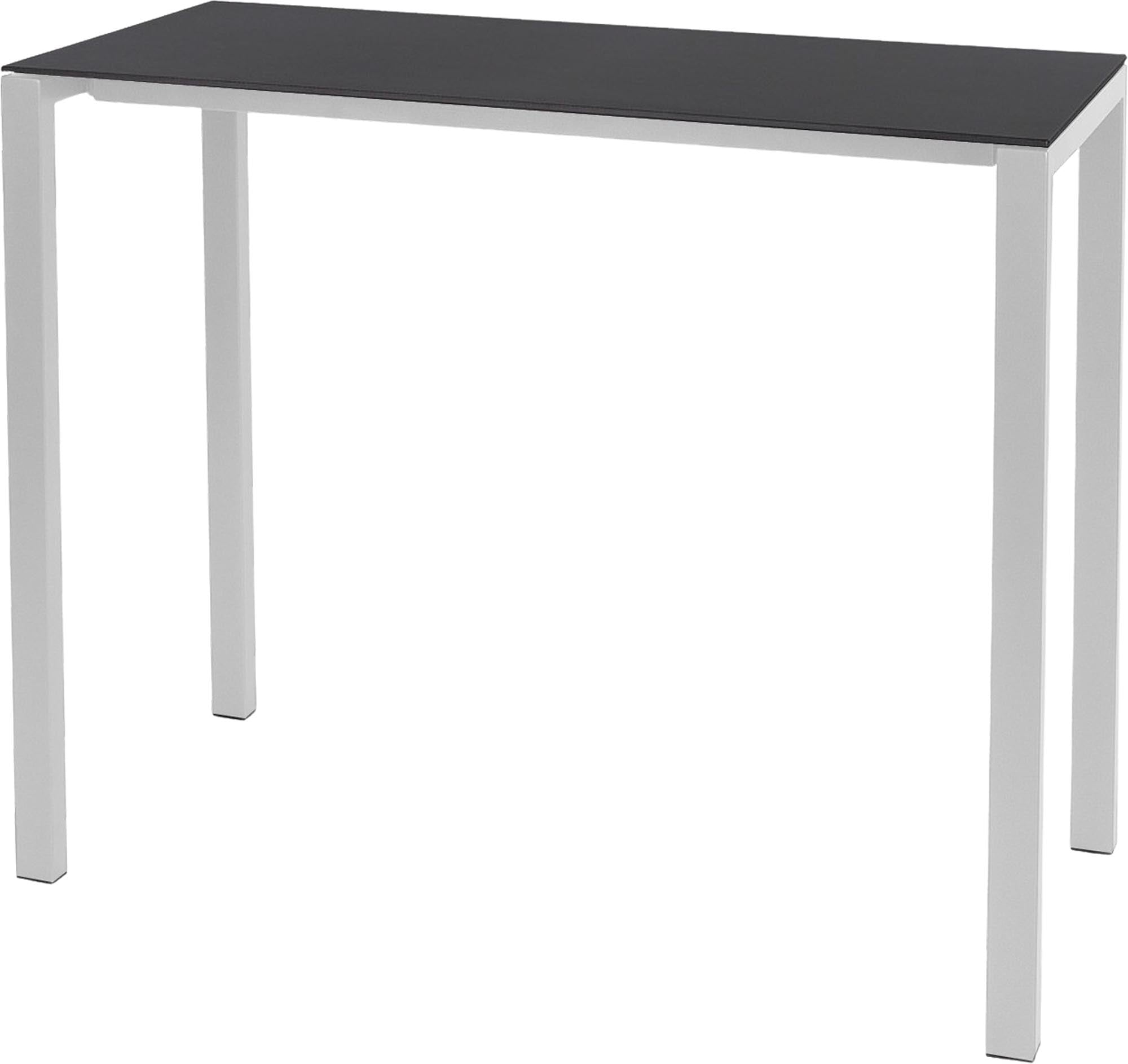 Eleganter, wetterfester Luzern Glasfaser-Stehtisch 140x60 für Outdoor, langlebig, UV-beständig, pflegeleicht und nachhaltig – perfekt für Garten, Terrasse und Gastronomie.