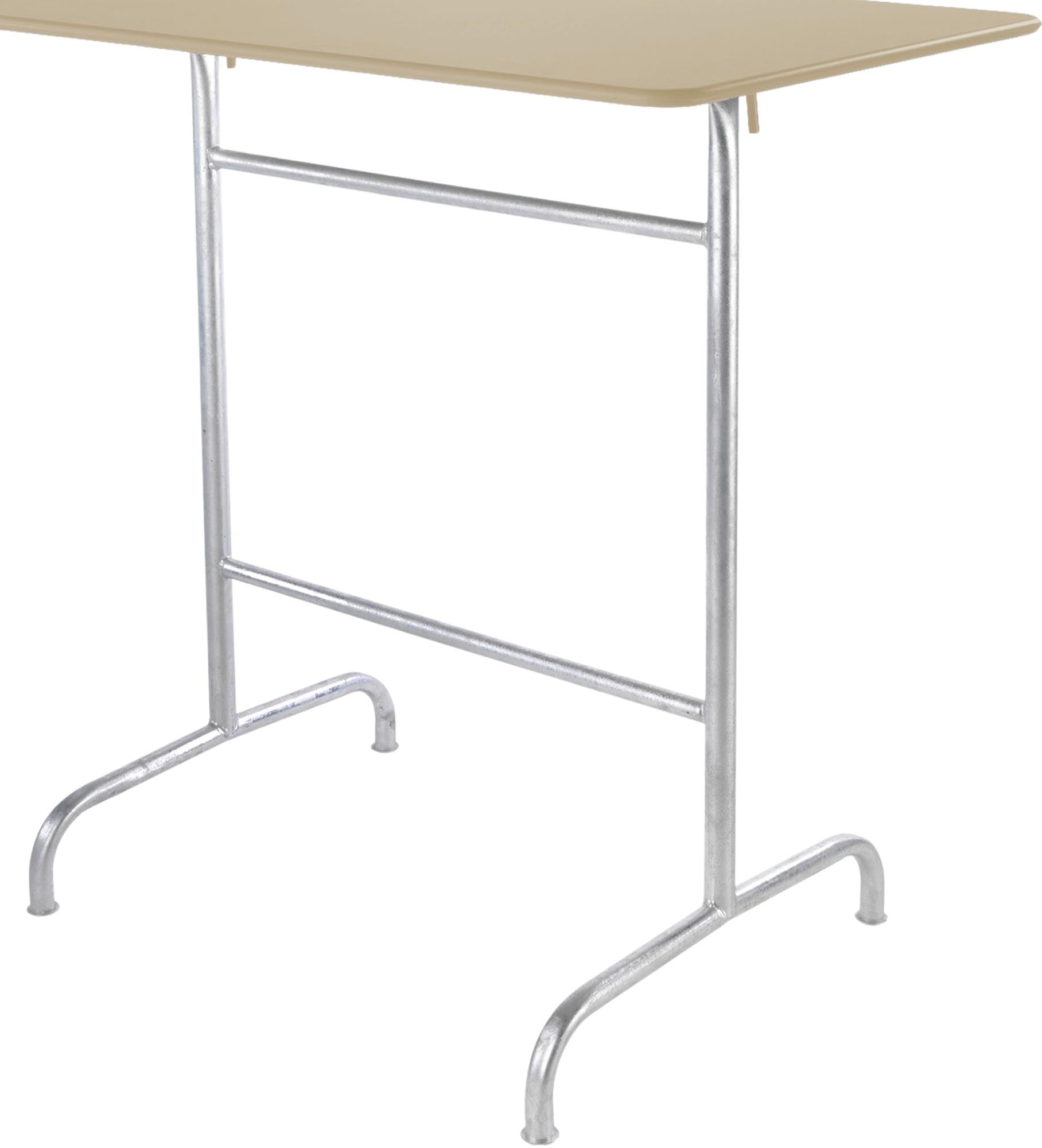 Rigi Metall-Stehtisch Outdoor 120x70 / 110 klappbar in Pastellsand präsentiert im Onlineshop von KAQTU Design AG. Hochtisch Outdoor ist von Schaffner