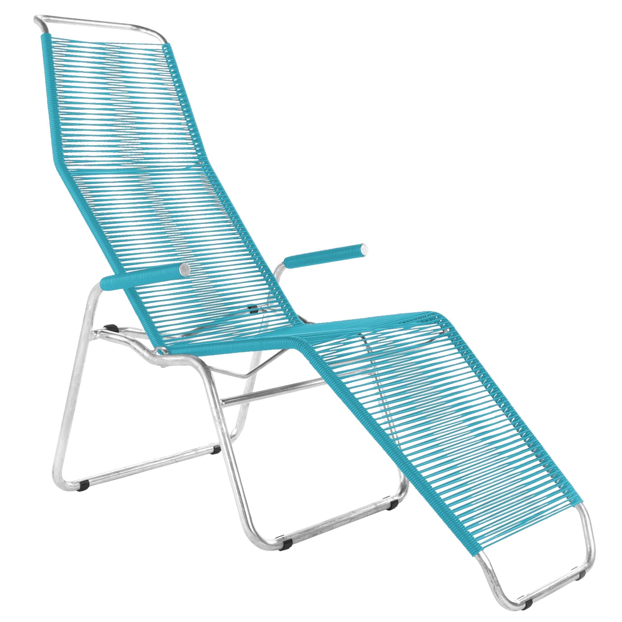 Liege Brissago Spaghetti in Türkis / Feuerverzinkt präsentiert im Onlineshop von KAQTU Design AG. Liegestuhl ist von Schaffner