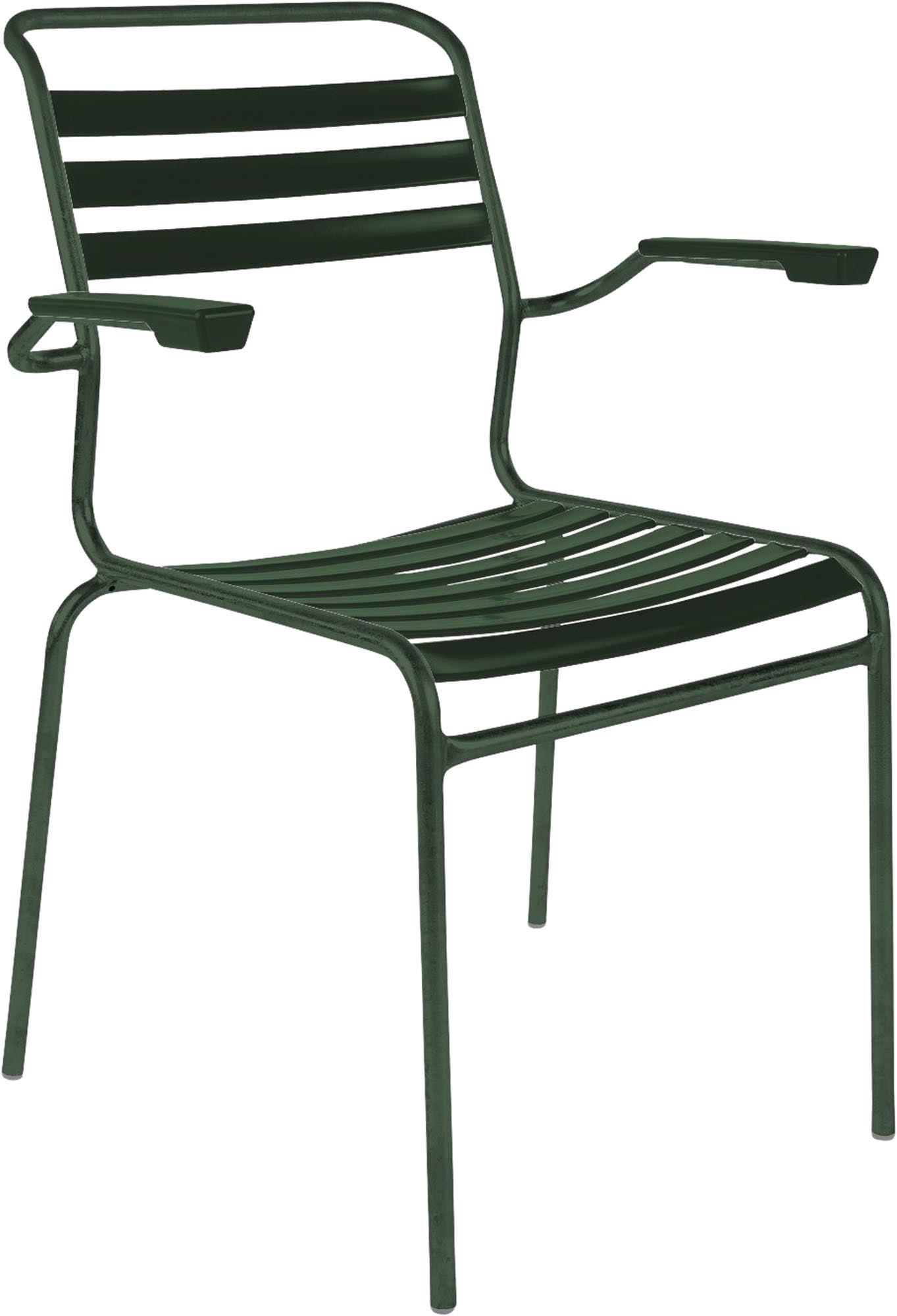 Entdecken Sie den robusten Säntis Lättli-Gartenstuhl mit Armlehne von Schaffner – wetterfest, nachhaltig, in vielfältigen Farben und zeitlosem Design für Ihren Außenbereich.