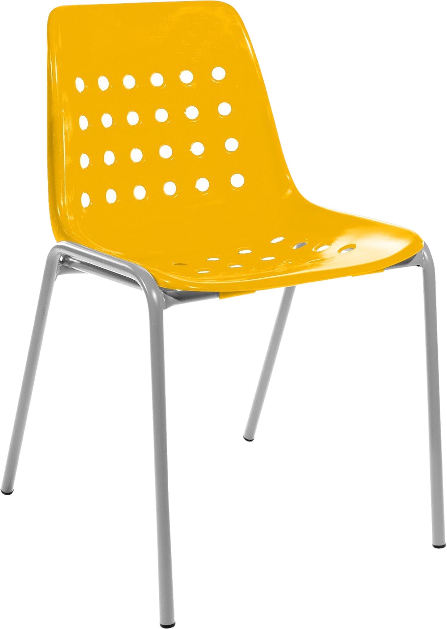 Bermuda Schalen-Gartenstuhl ohne Armlehne in Gelb / Feuerverzinkt präsentiert im Onlineshop von KAQTU Design AG. Gartenstuhl ist von Schaffner