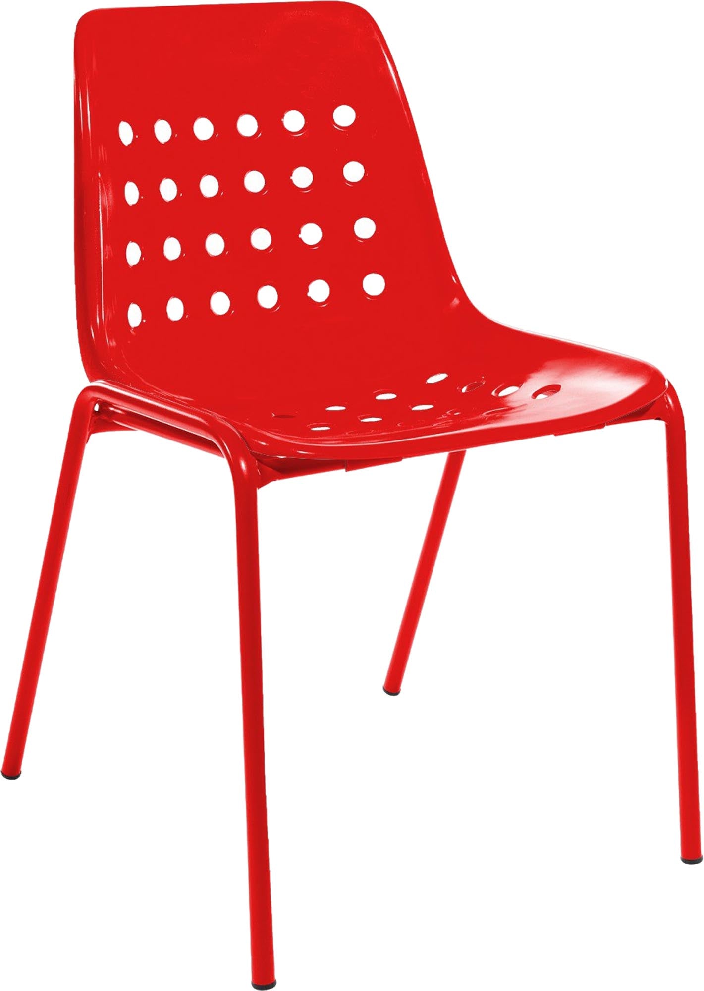 Bermuda Schalen-Gartenstuhl ohne Armlehne in Rot präsentiert im Onlineshop von KAQTU Design AG. Gartenstuhl ist von Schaffner