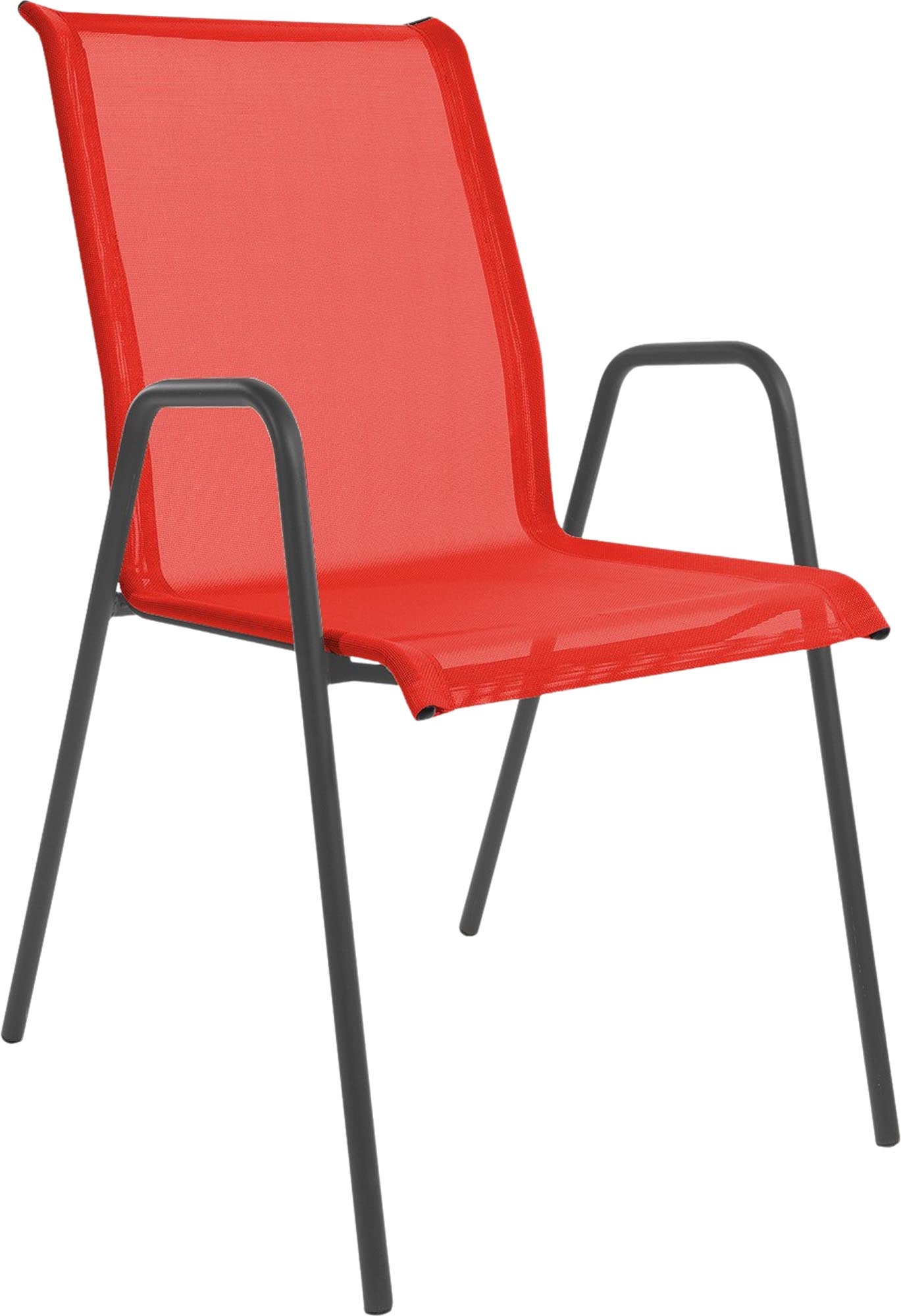 Schaffner Locarno Textil-Gartenstuhl mit Armlehne, wetterfest, bequem, langlebig und in vielen Farben erhältlich – perfekt für stilvolle Gartenmomente.