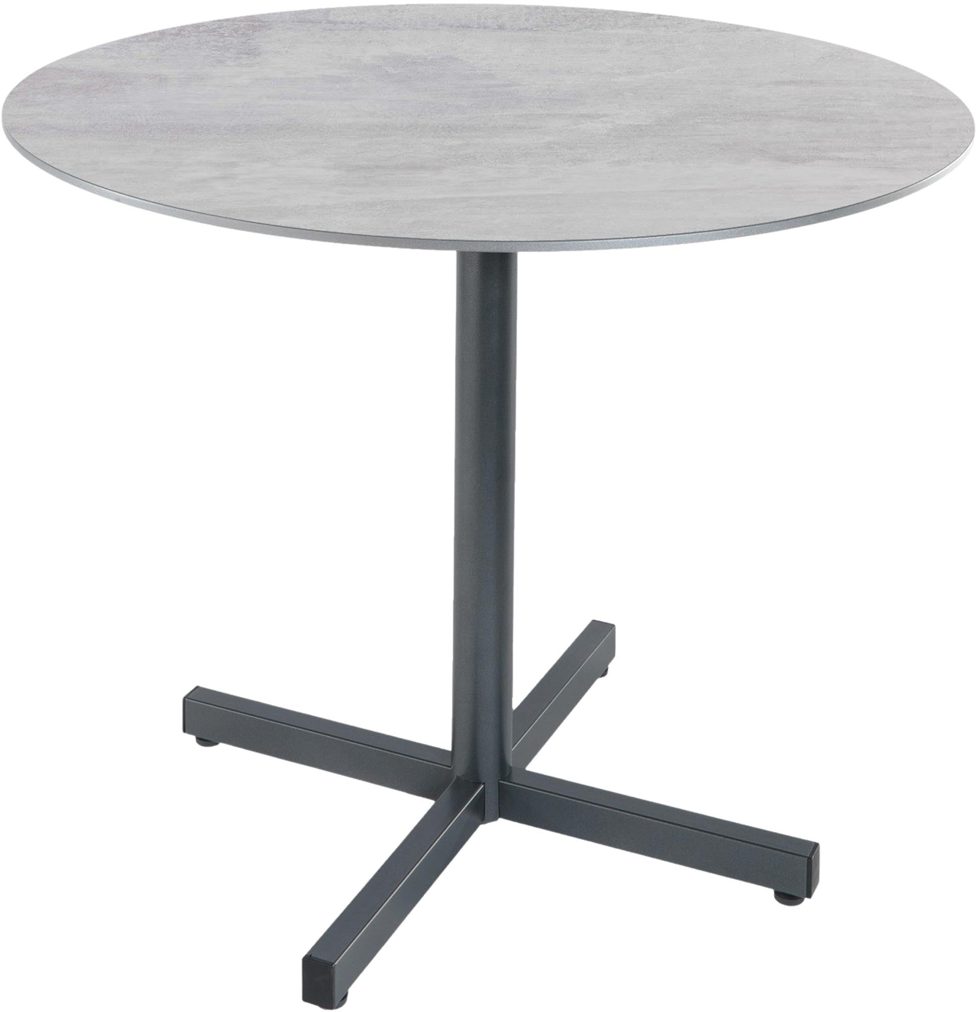 Luzern Glasfaser-Gartentisch Decor ø90 klappbar in Stromboli hell / Anthrazit präsentiert im Onlineshop von KAQTU Design AG. Gartentisch ist von Schaffner