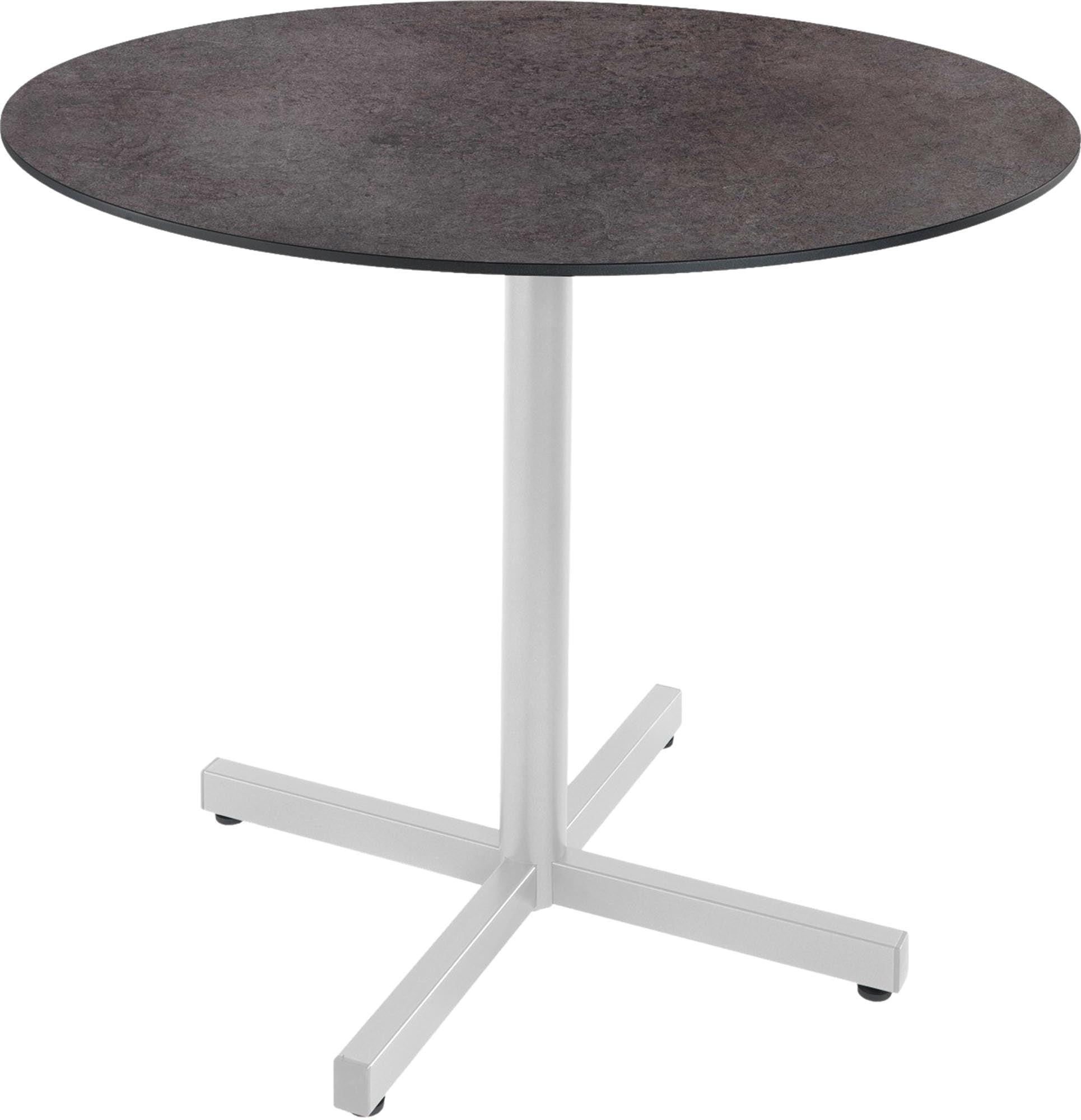 Luzern Glasfaser-Gartentisch Decor ø90 klappbar in Cooperfield / Weiss präsentiert im Onlineshop von KAQTU Design AG. Gartentisch ist von Schaffner