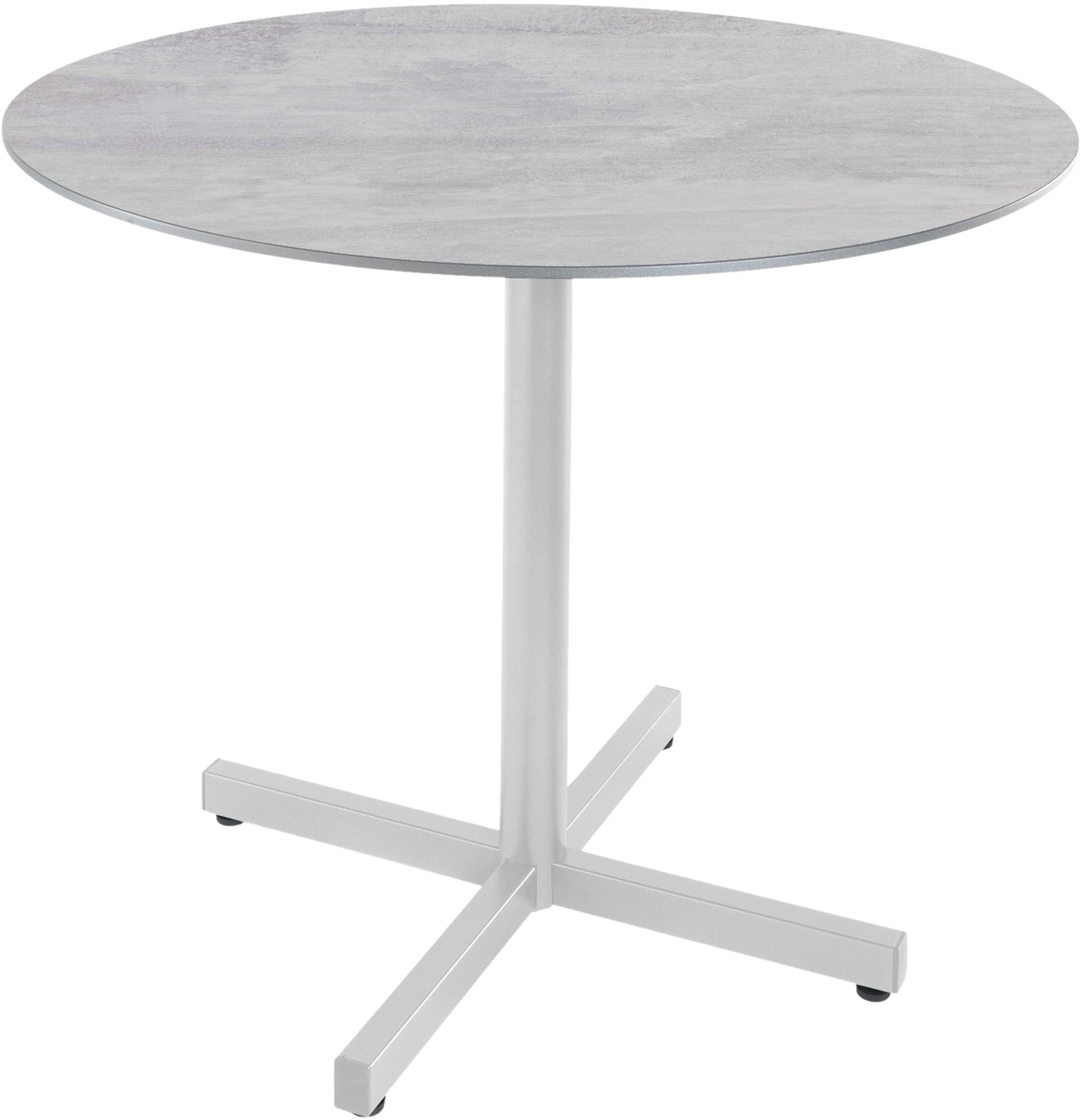 Moderner, wetterfester Luzern Glasfaser-Gartentisch ø100cm, klappbar, robust, hitzebeständig, pflegeleicht, ideal für Garten, Balkon oder Terrasse.