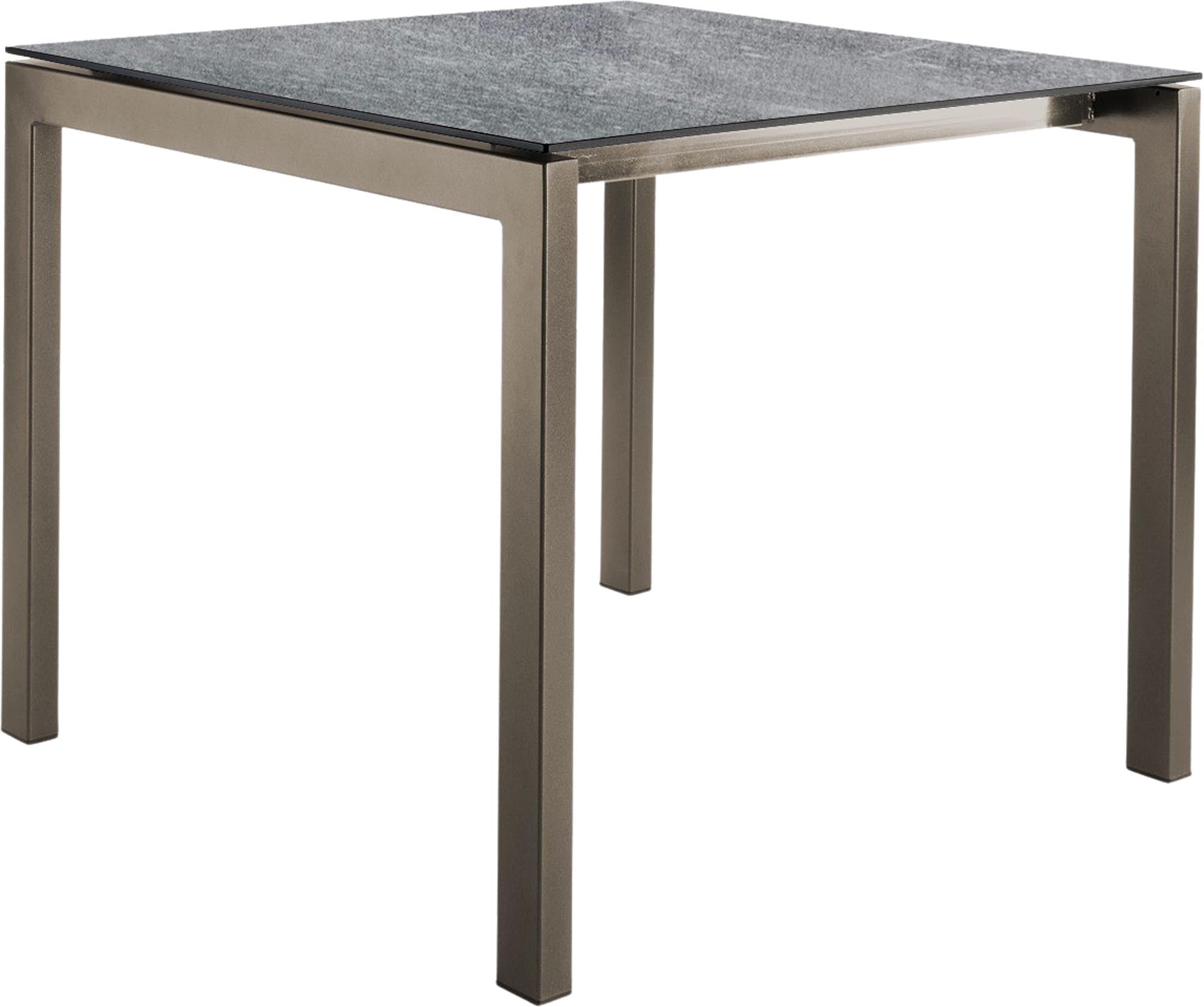 Eleganter Fiberglastisch Luzern 80x80: Perfekt für Outdoor-Genuss.