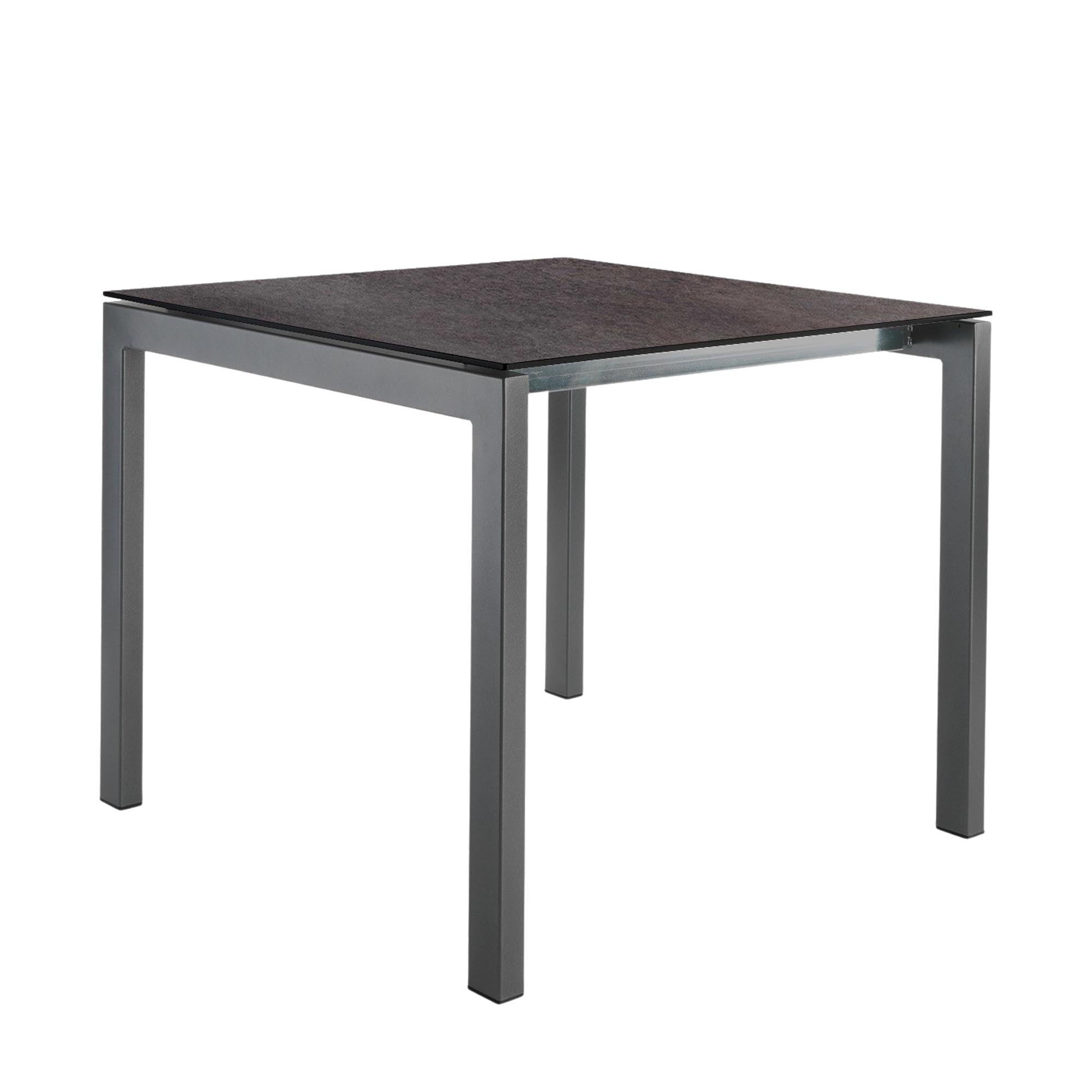 Luzern Glasfaser-Gartentisch Decor 90x90 von Schaffner – wetterfest, ausziehbar, robustes Design, pflegeleicht, perfekt für Garten, Balkon und Terrasse.