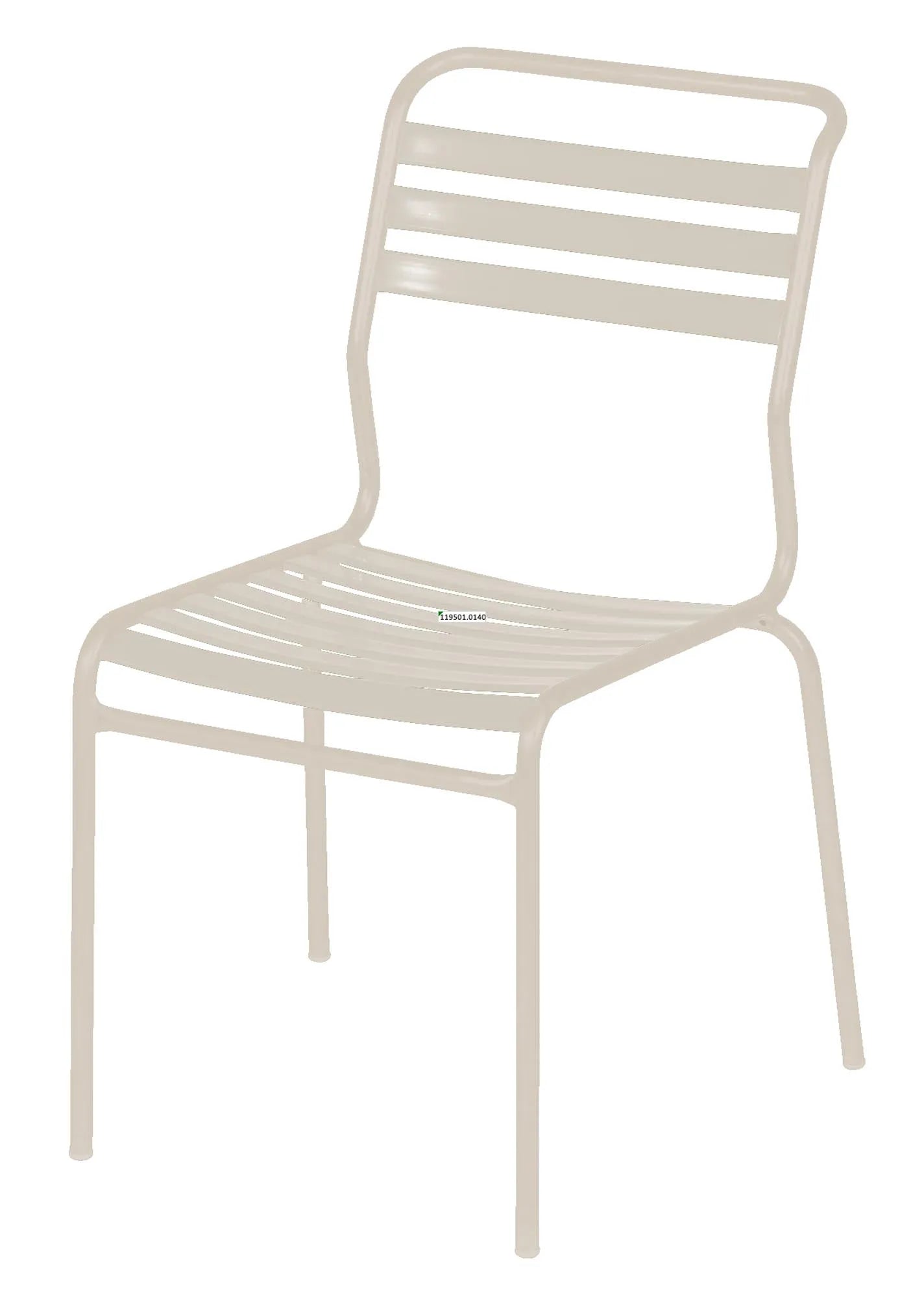 Der Säntis Stuhl ohne Armlehne: filigran, stabil, wetterfest. Ein eleganter Blickfang für Garten und Balkon.