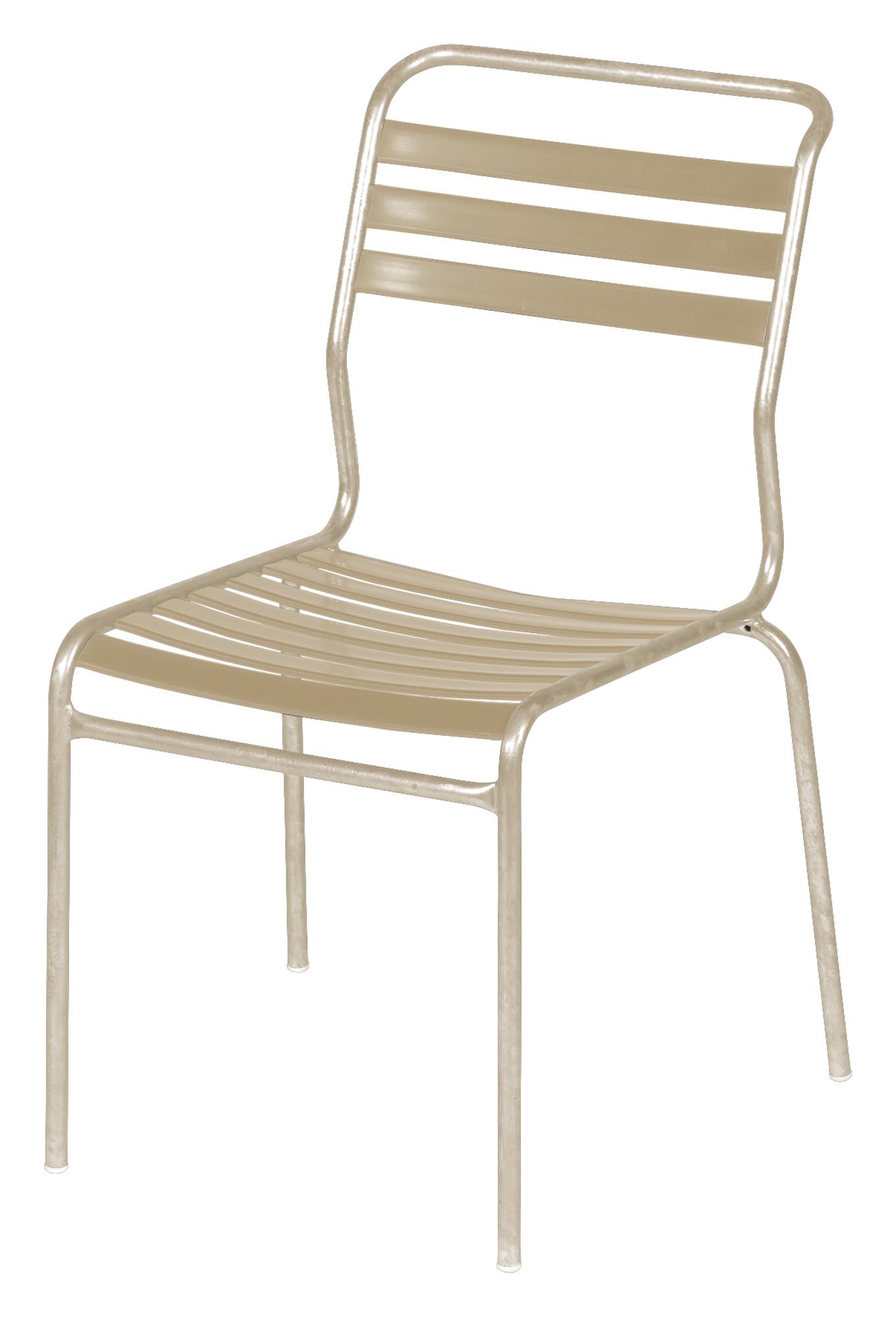 Säntis Lättli-Gartenstuhl ohne Armlehne aus wetterfestem, recyceltem Material. Schweizer Handwerkskunst, luftiges Design, langlebig & umweltfreundlich.