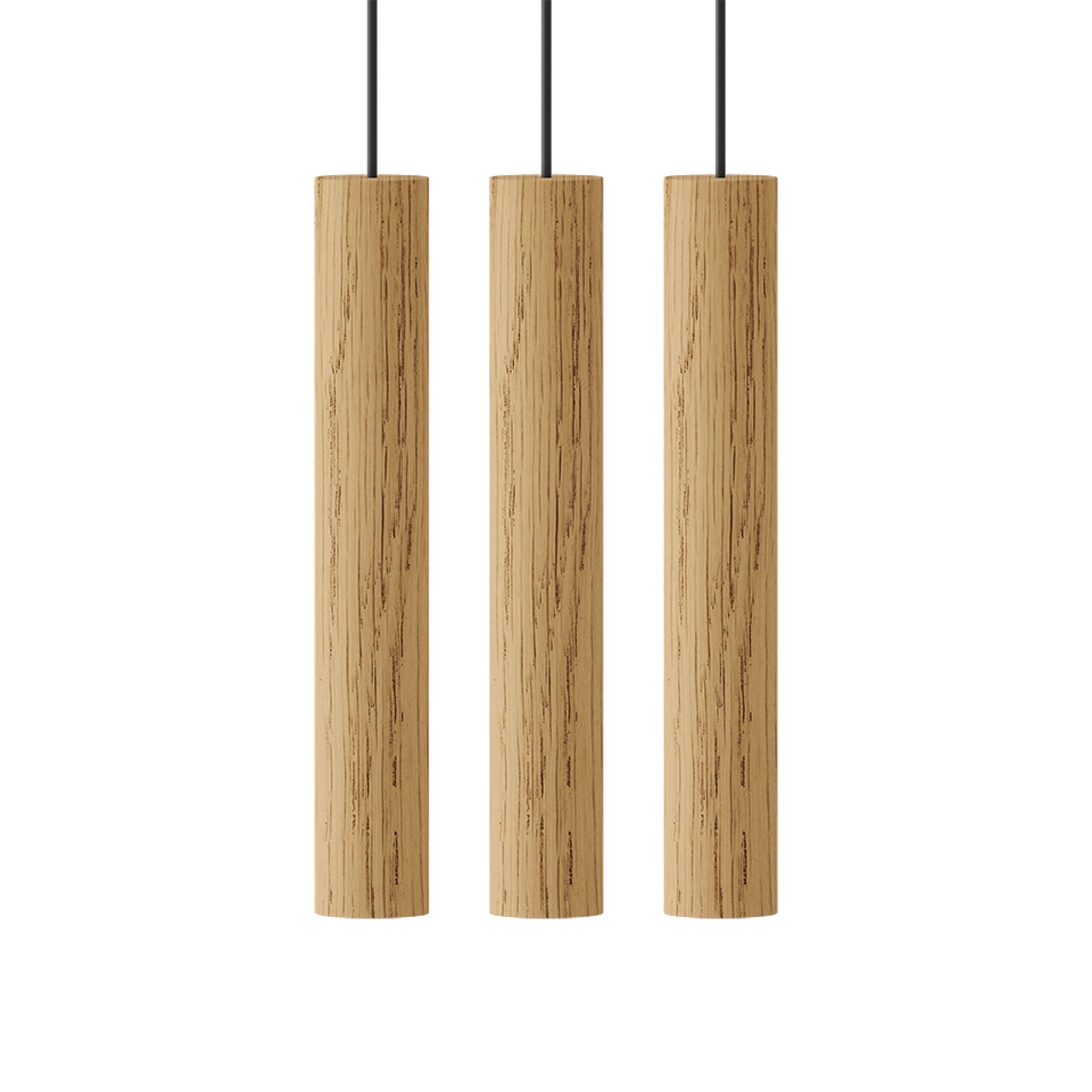 Umage Chimes Trio: Natürliche Eleganz mit Eichenholz-Lampenschirmen.