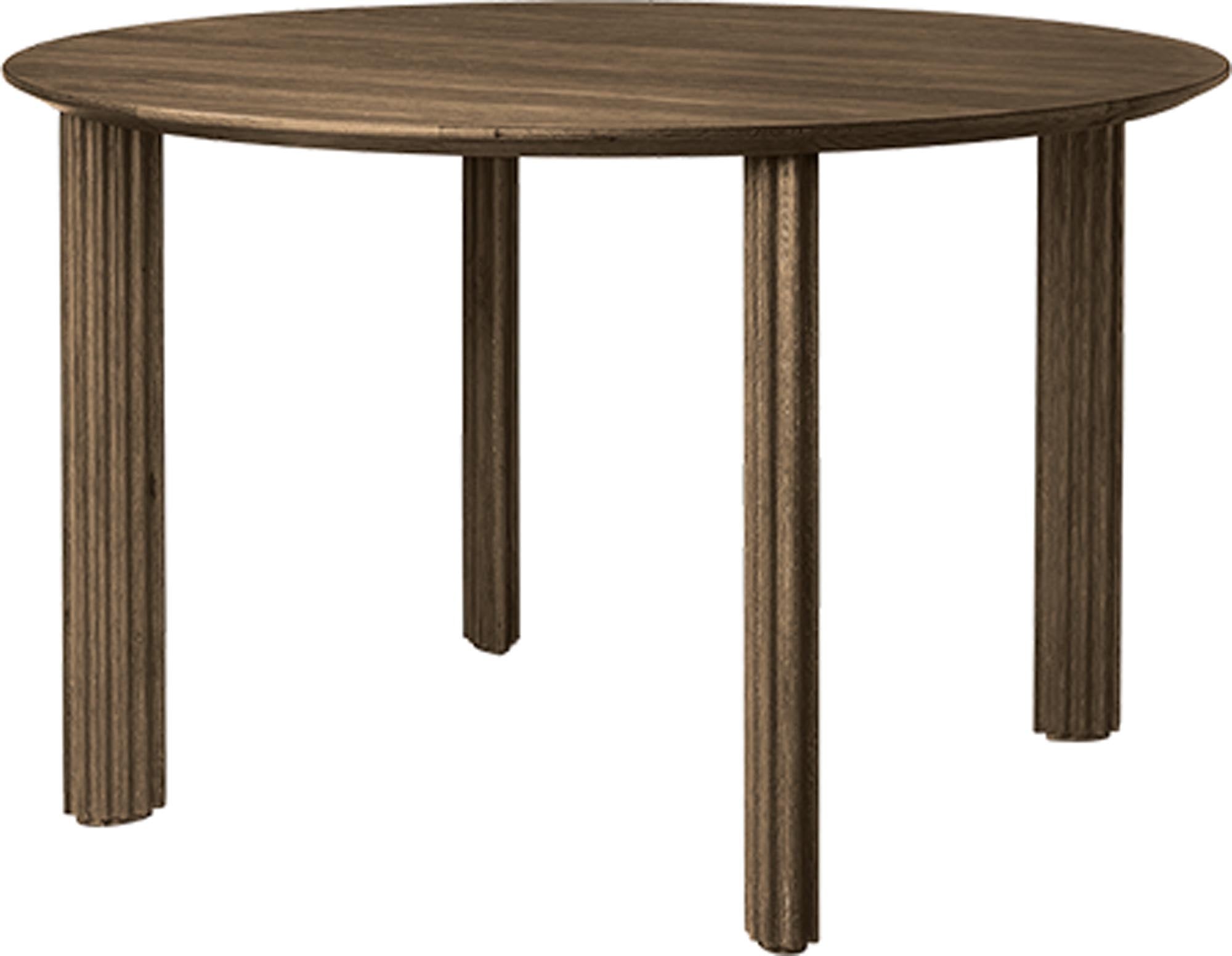 Stilvoller Esstisch Comfort Circle mit robustem Eichenholzgestell.