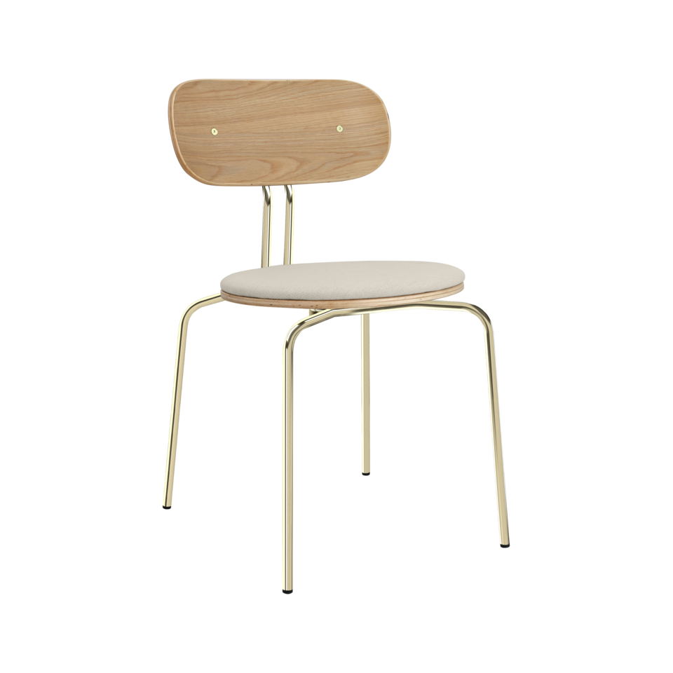 Curious Stuhl gepolstert in White Sands präsentiert im Onlineshop von KAQTU Design AG. Stuhl ist von Umage