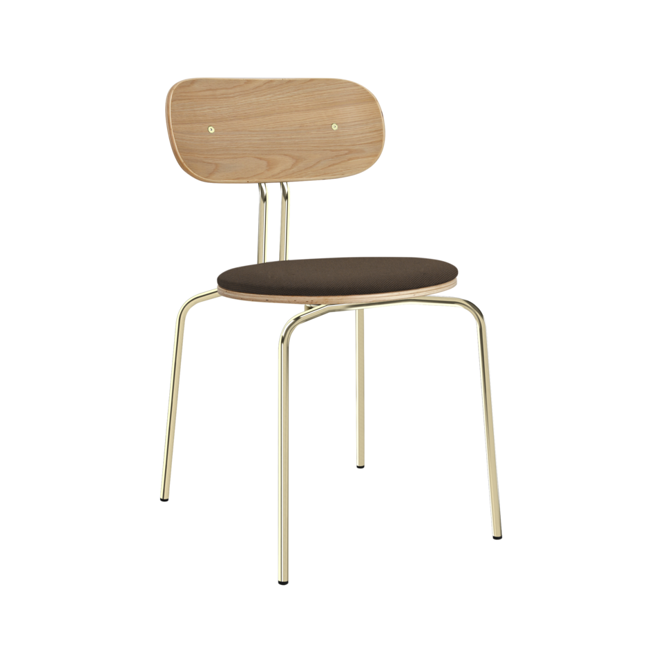 Curious Stuhl gepolstert in Mocca präsentiert im Onlineshop von KAQTU Design AG. Stuhl ist von Umage