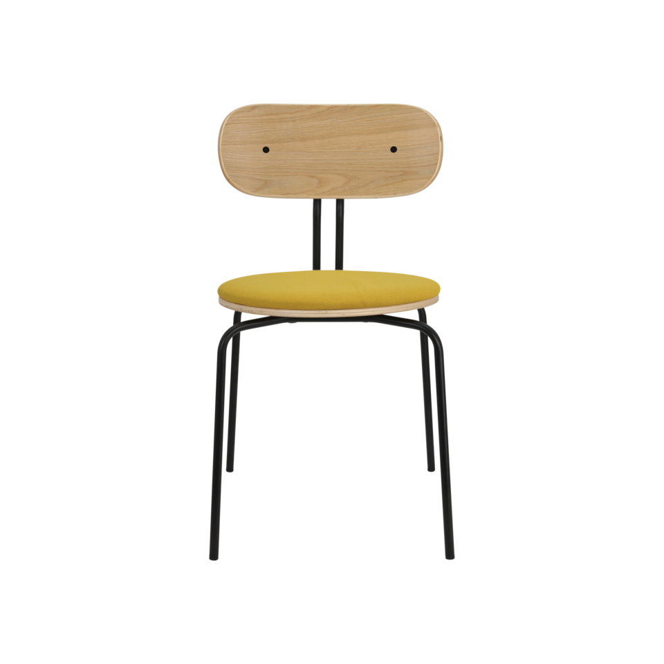 Curious Stuhl gepolstert in Curry Sun präsentiert im Onlineshop von KAQTU Design AG. Stuhl ist von Umage