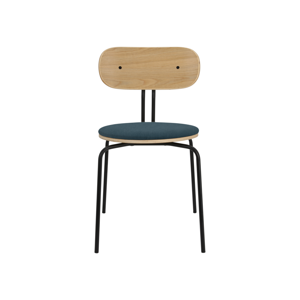 Curious Stuhl gepolstert in Jet Air Blue präsentiert im Onlineshop von KAQTU Design AG. Stuhl ist von Umage