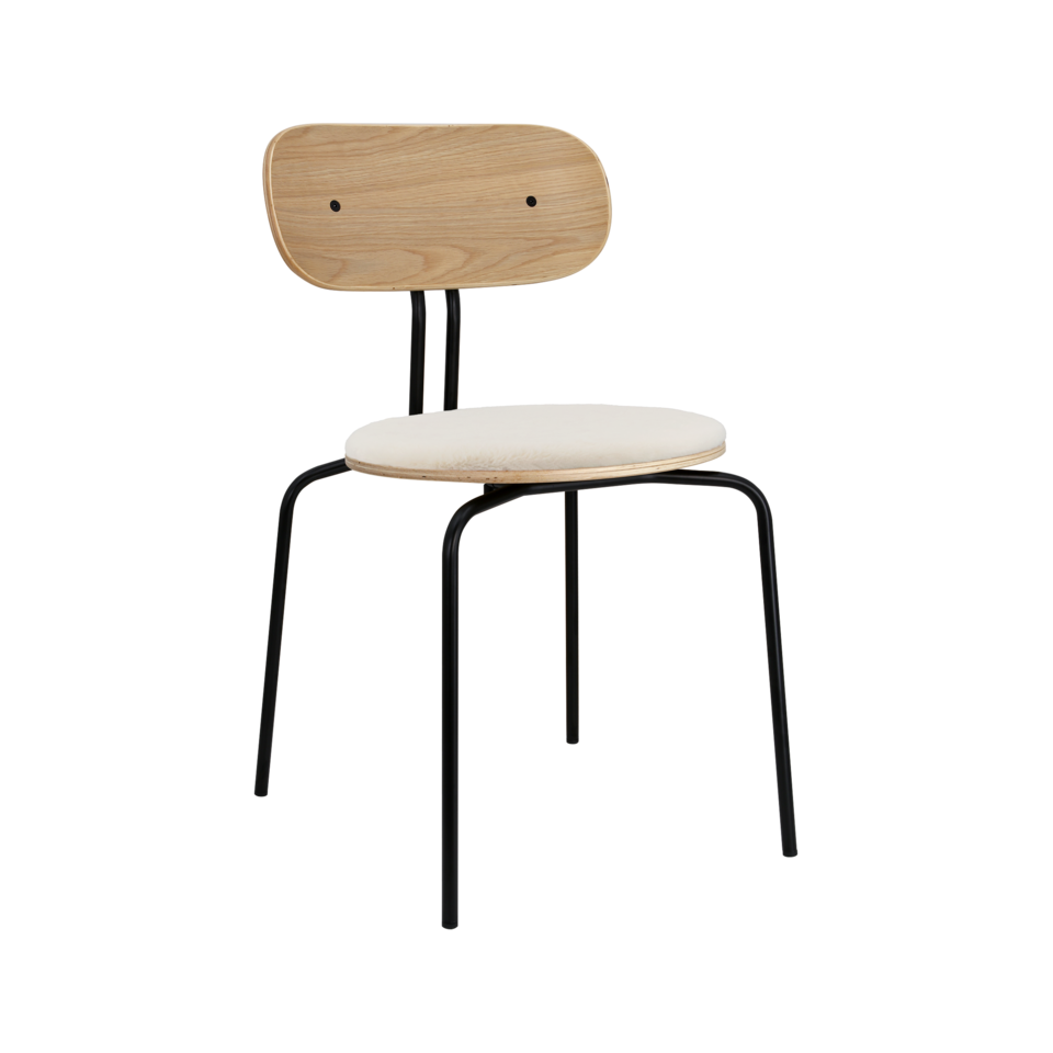 Curious Stuhl gepolstert in Teddy White präsentiert im Onlineshop von KAQTU Design AG. Stuhl ist von Umage