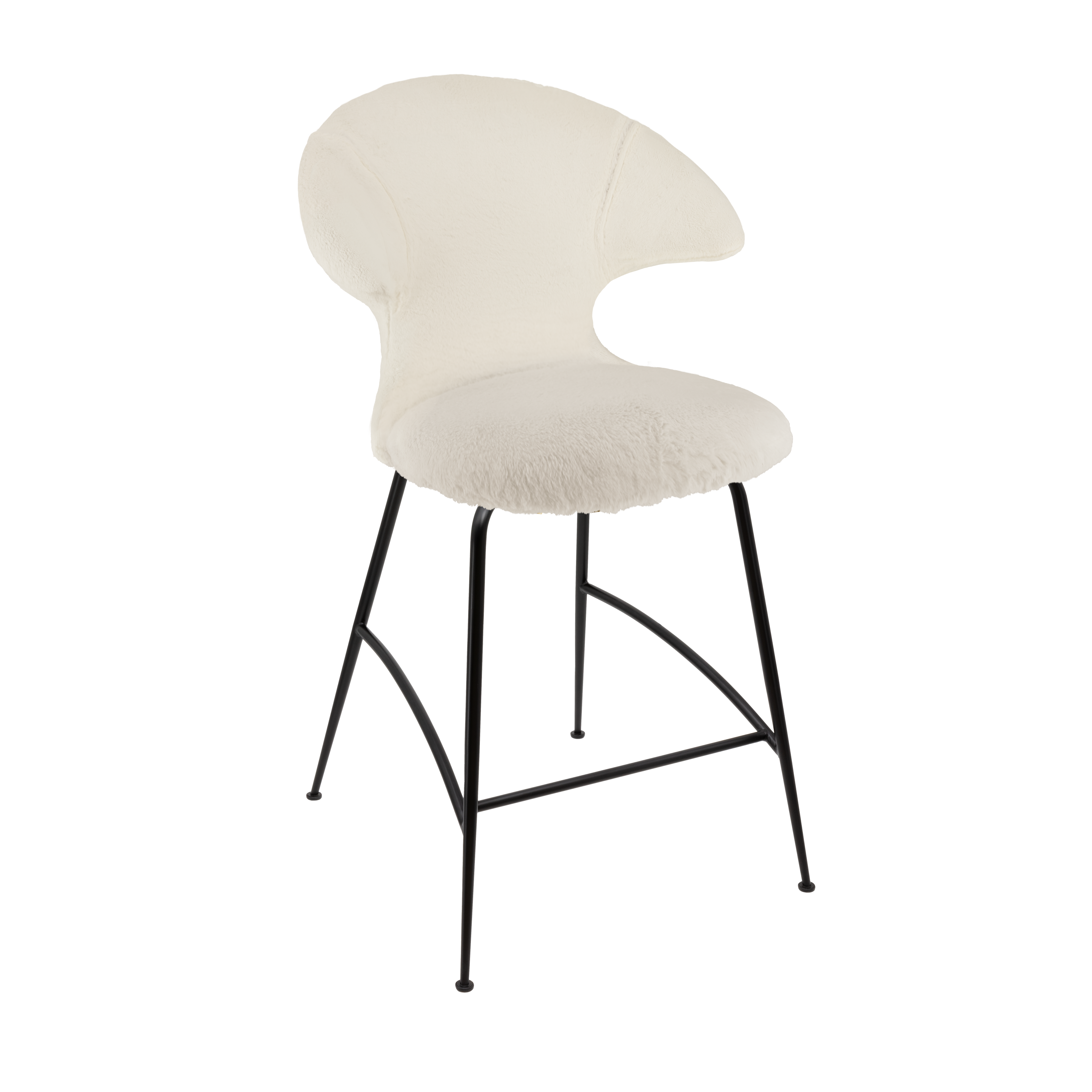 Time Flies Counter Stuhl in Teddy White präsentiert im Onlineshop von KAQTU Design AG. Barstuhl mit Armlehne ist von Umage