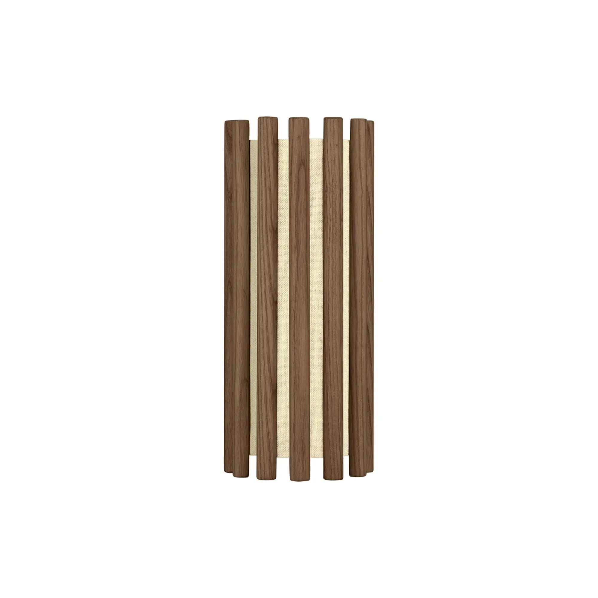 Natürlicher Holz-Lampenschirm für sanftes, stimmungsvolles Licht.