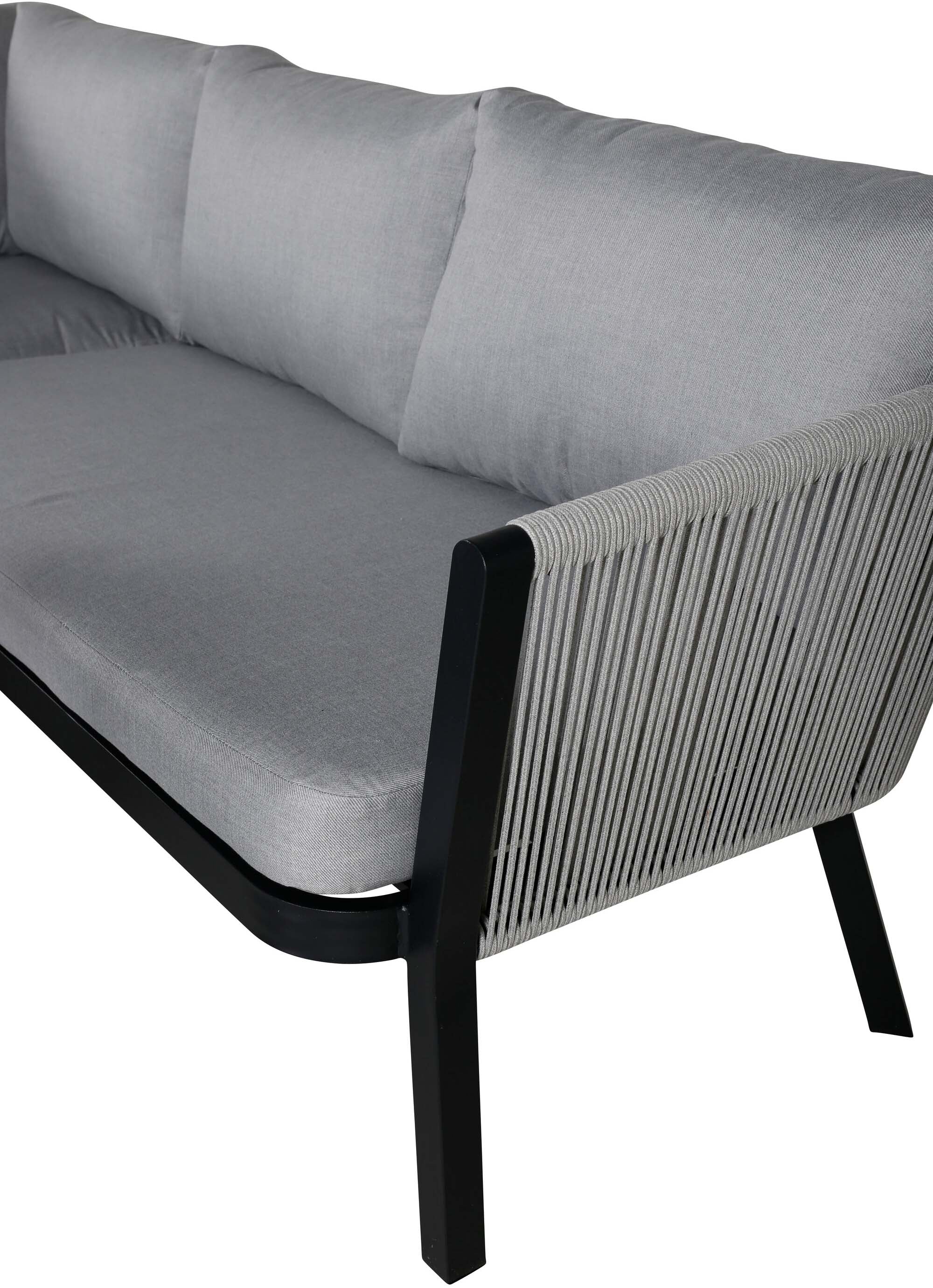 Virya Ecksofa Outdoorset 90cm in Grau / Schwarz präsentiert im Onlineshop von KAQTU Design AG. Loungeset ist von Venture Home