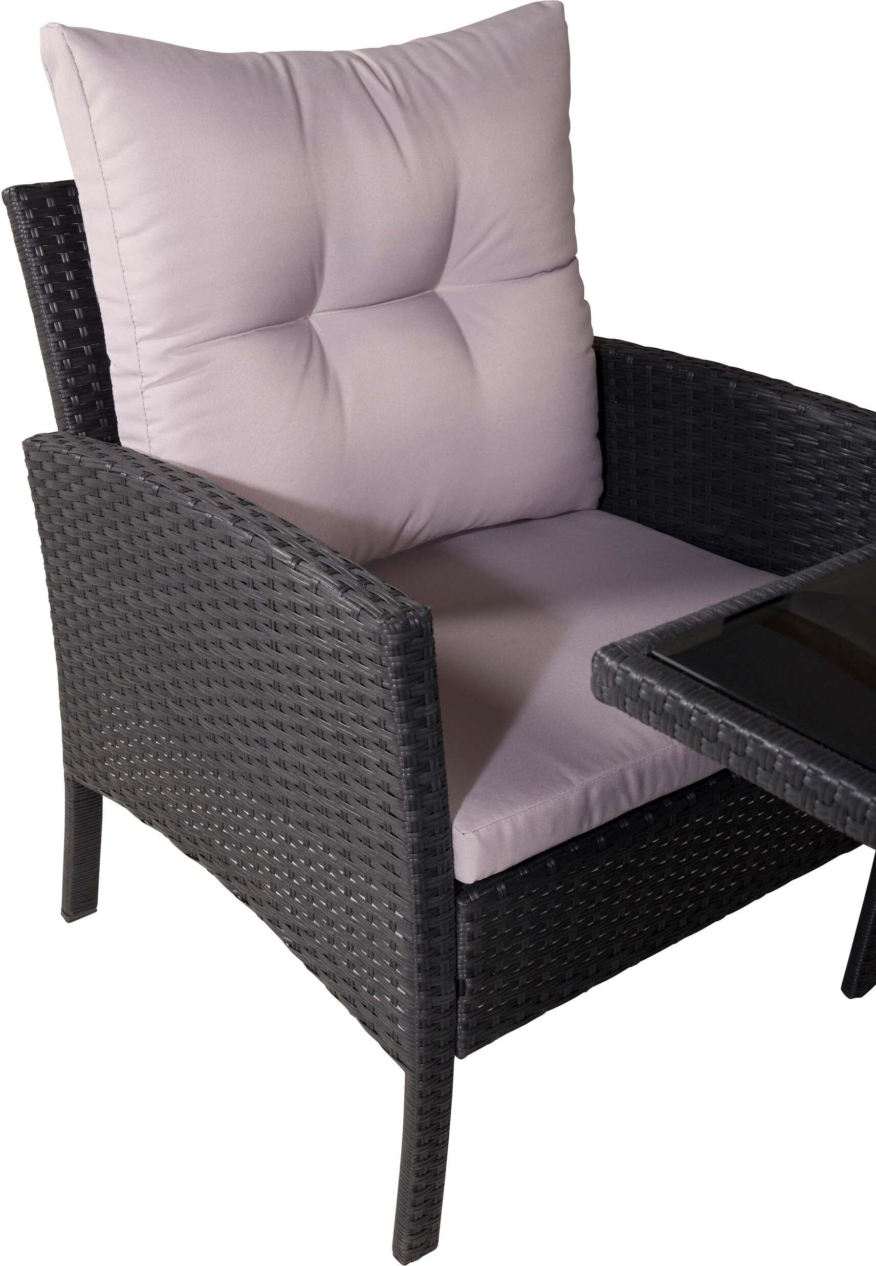 Knock Sofa Outdoorset 120cm in Schwarz / Grau präsentiert im Onlineshop von KAQTU Design AG. Loungeset ist von Venture Home