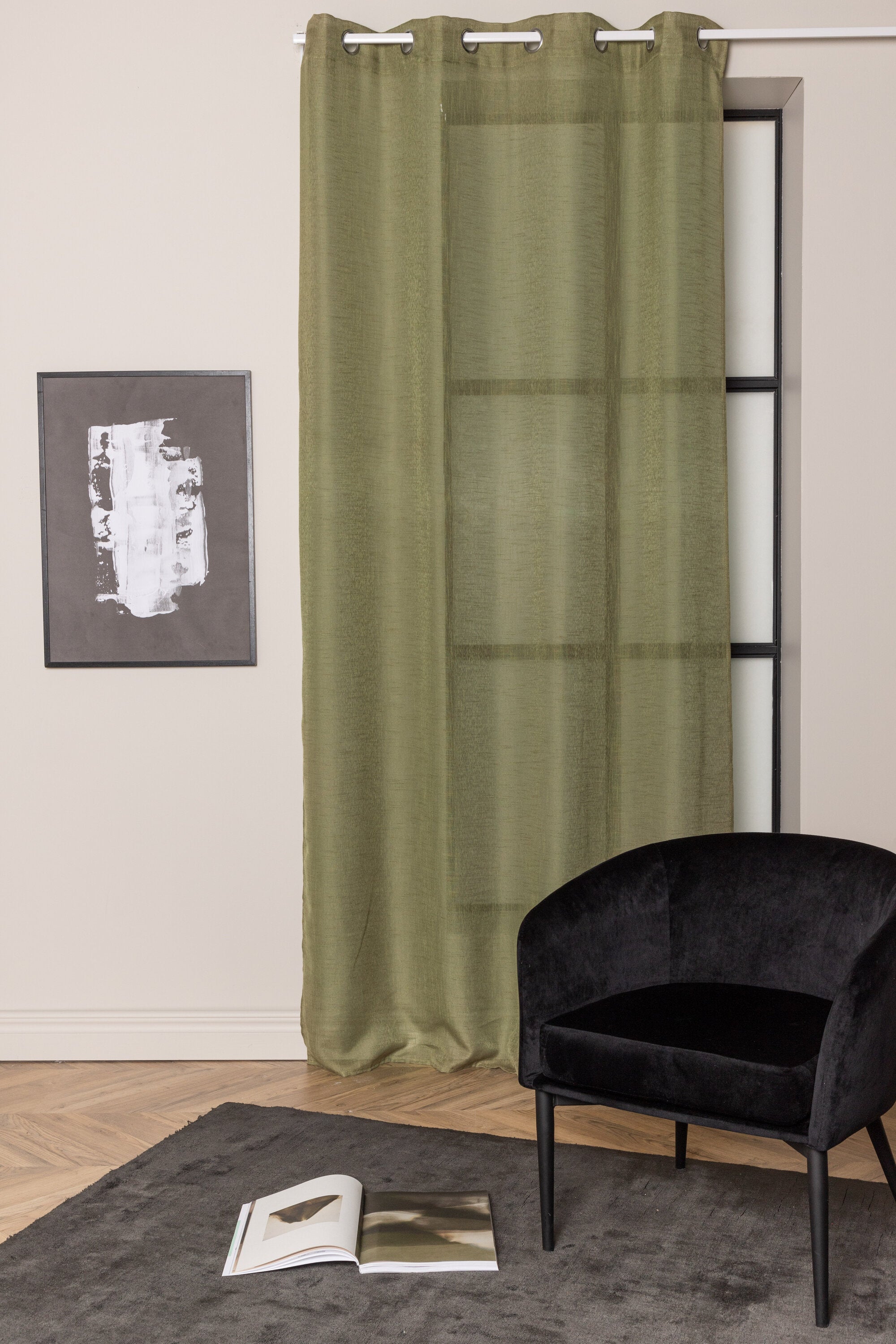 Kaya Vorhang Eyelet in Moosgrün präsentiert im Onlineshop von KAQTU Design AG. Teppich ist von Venture Home