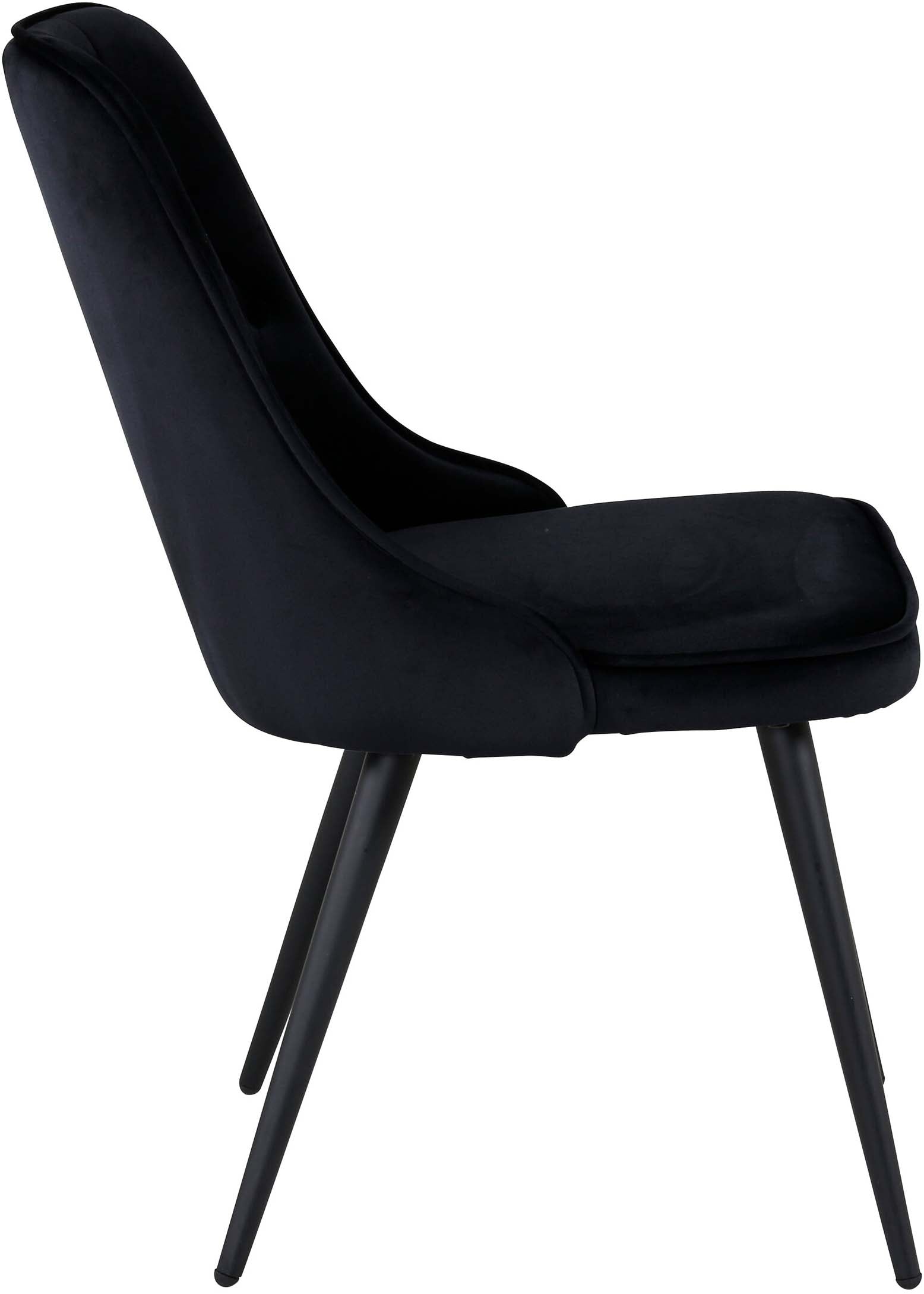 Velvet Deluxe Stuhl in Schwarz präsentiert im Onlineshop von KAQTU Design AG. Stuhl ist von Venture Home