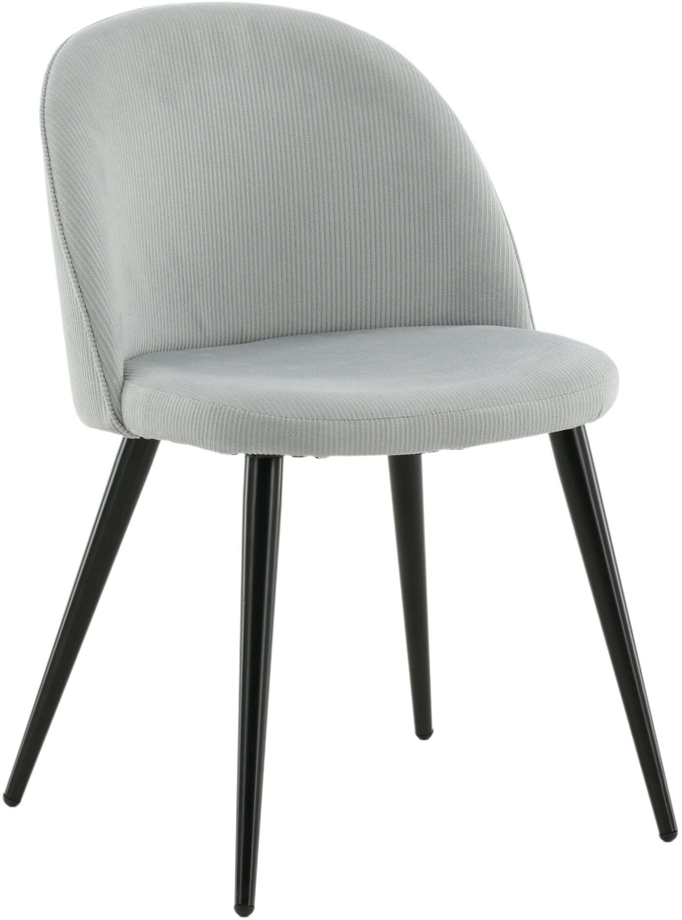 Velvet Matstol Manchester Stuhl in Hellgrau / Schwarz präsentiert im Onlineshop von KAQTU Design AG. Schalenstuhl ist von Venture Home